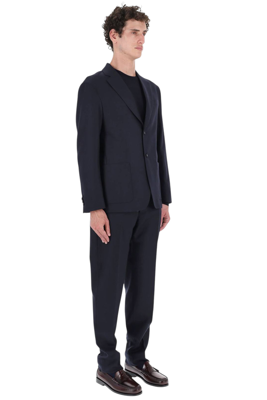 Officine Générale Giacca Michel in twill di lana vergine MTLG409 DARK NAVY