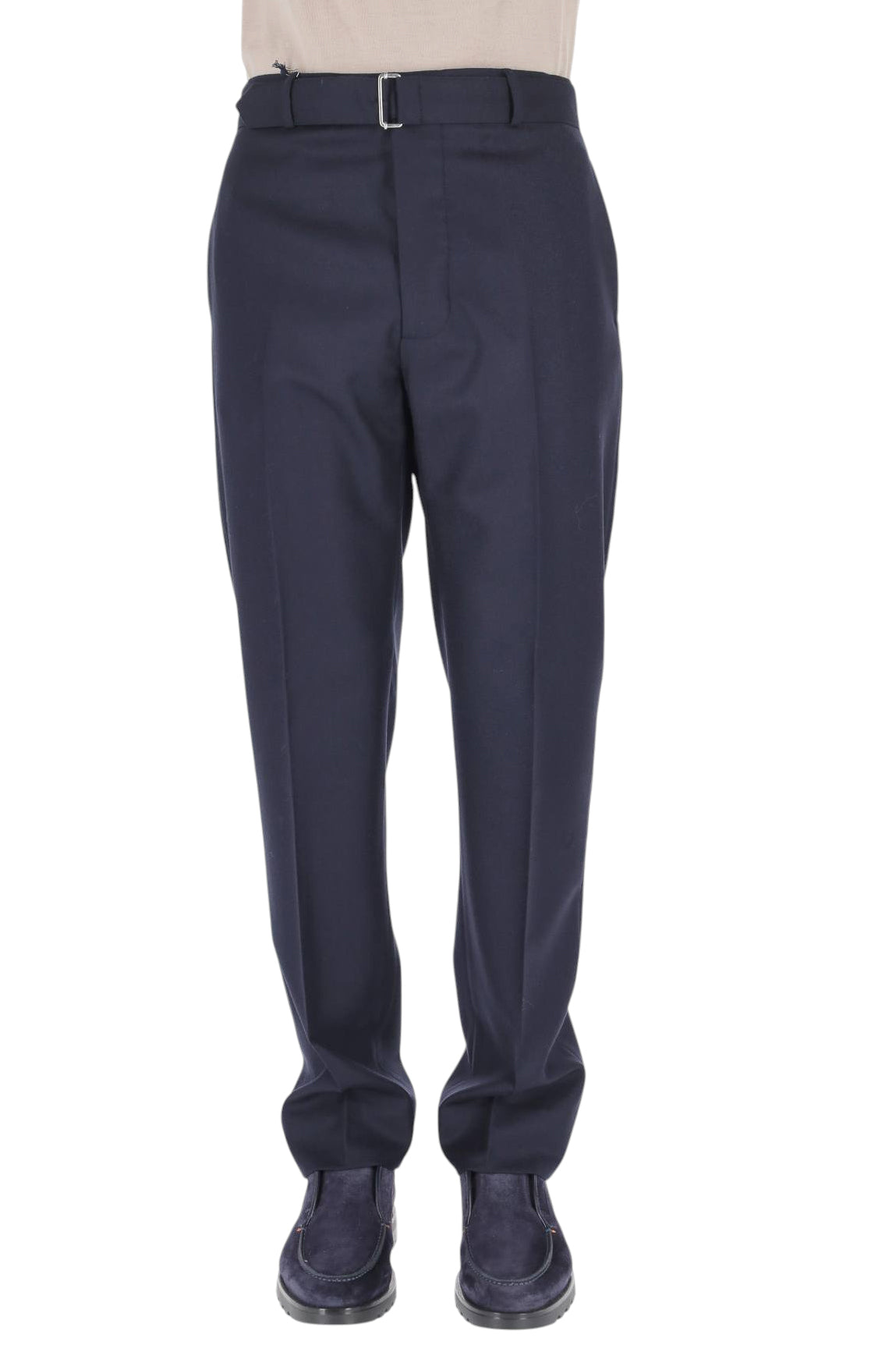 Officine Générale Pantalone Hoche in twill di lana vergine MTLG459 DARK NAVY