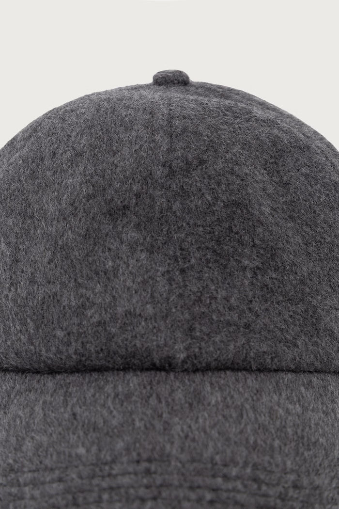 Officine Générale Baseball in lana XACC862 MID HEATHER GREY