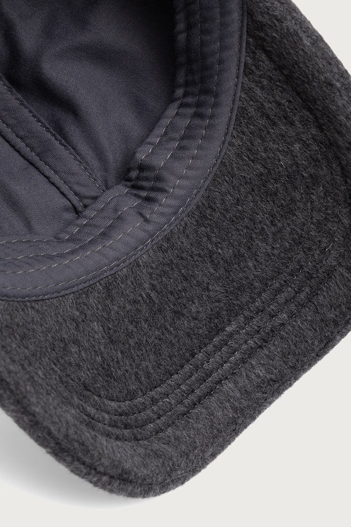 Officine Générale Baseball in lana XACC862 MID HEATHER GREY