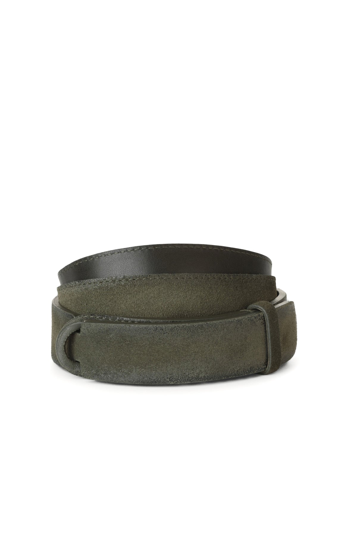 Orciani Cintura NoBuckle Cloudy in suede spazzolato verde militare NB0053_CLO/2 MILITARE