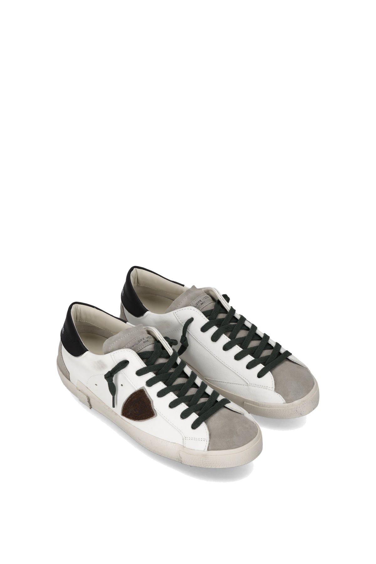 Philippe Model Sneaker Paris in pelle Vintage Mix con talloncino nero PRLU PRSX/21 WX55