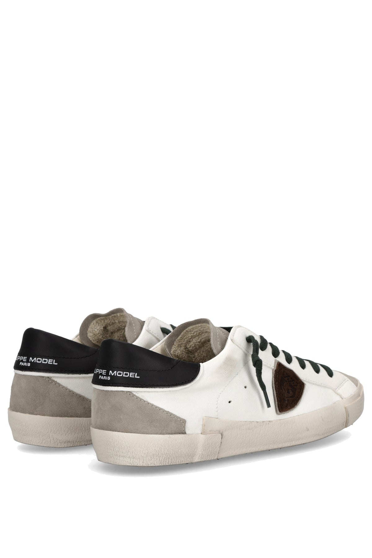 Philippe Model Sneaker Paris in pelle Vintage Mix con talloncino nero PRLU PRSX/21 WX55