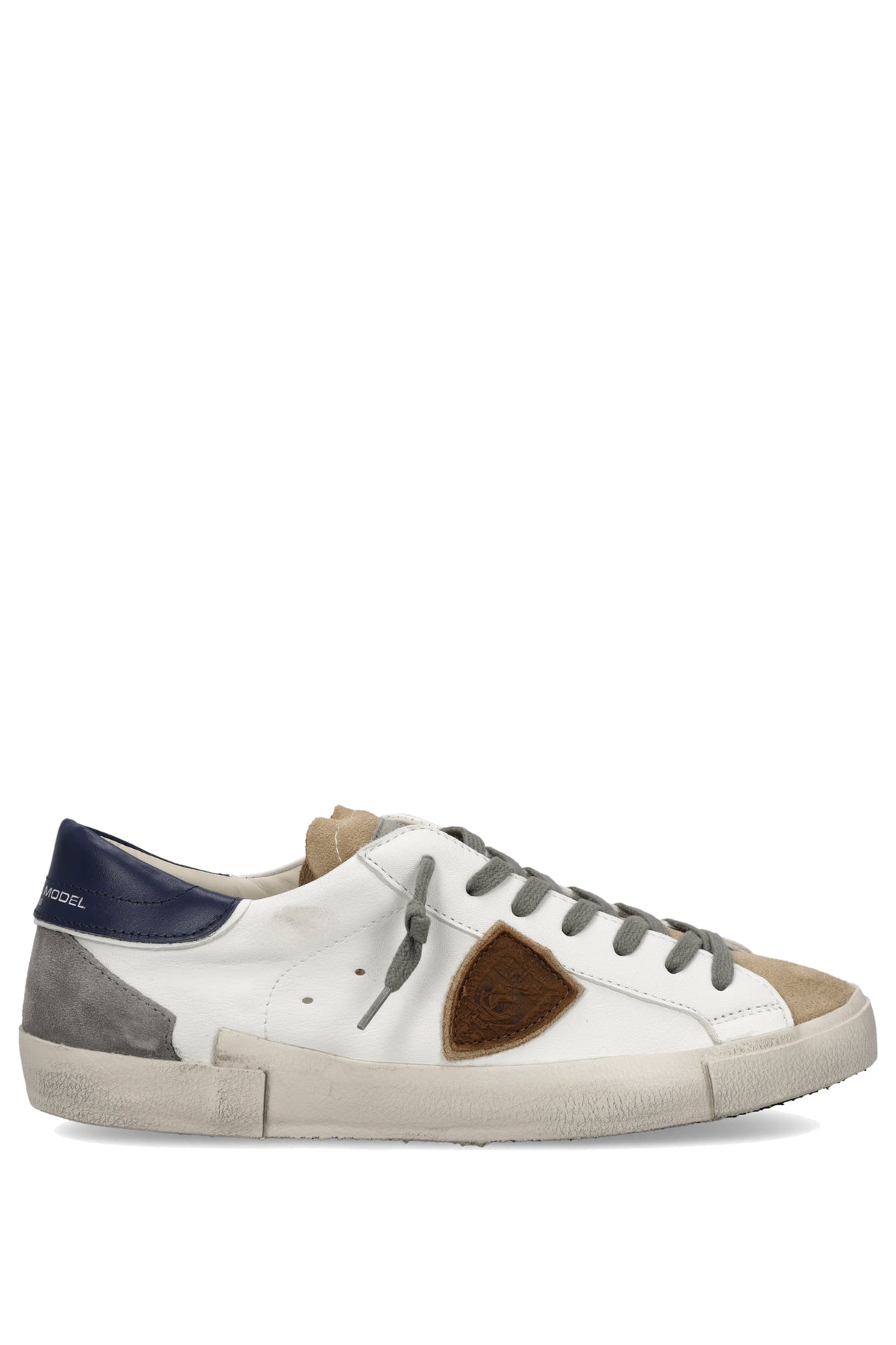 Philippe Model Sneaker Paris in pelle Vintage Mix con talloncino blu PRLU PRSX/22 WX57