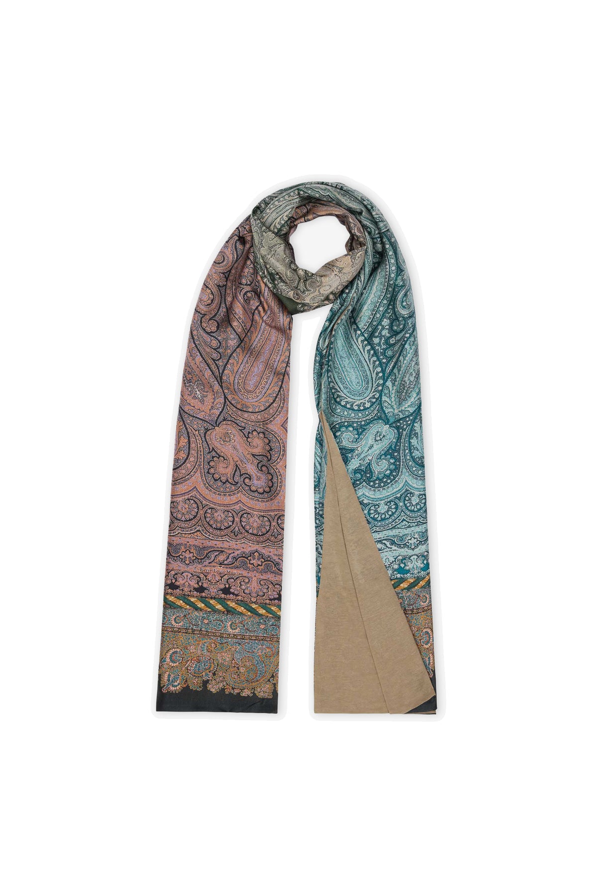 Pierre-Louis Mascia Sciarpa ALOEWON in seta-modal-cashmere stampa floreale dégradé 518917 101