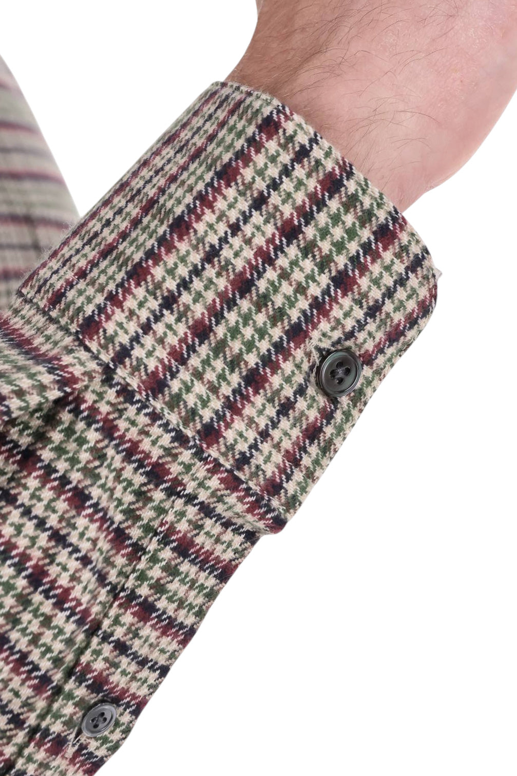 Portuguese Flannel Camicia in flanella di cotone pied-de-poule FENO MLTCR
