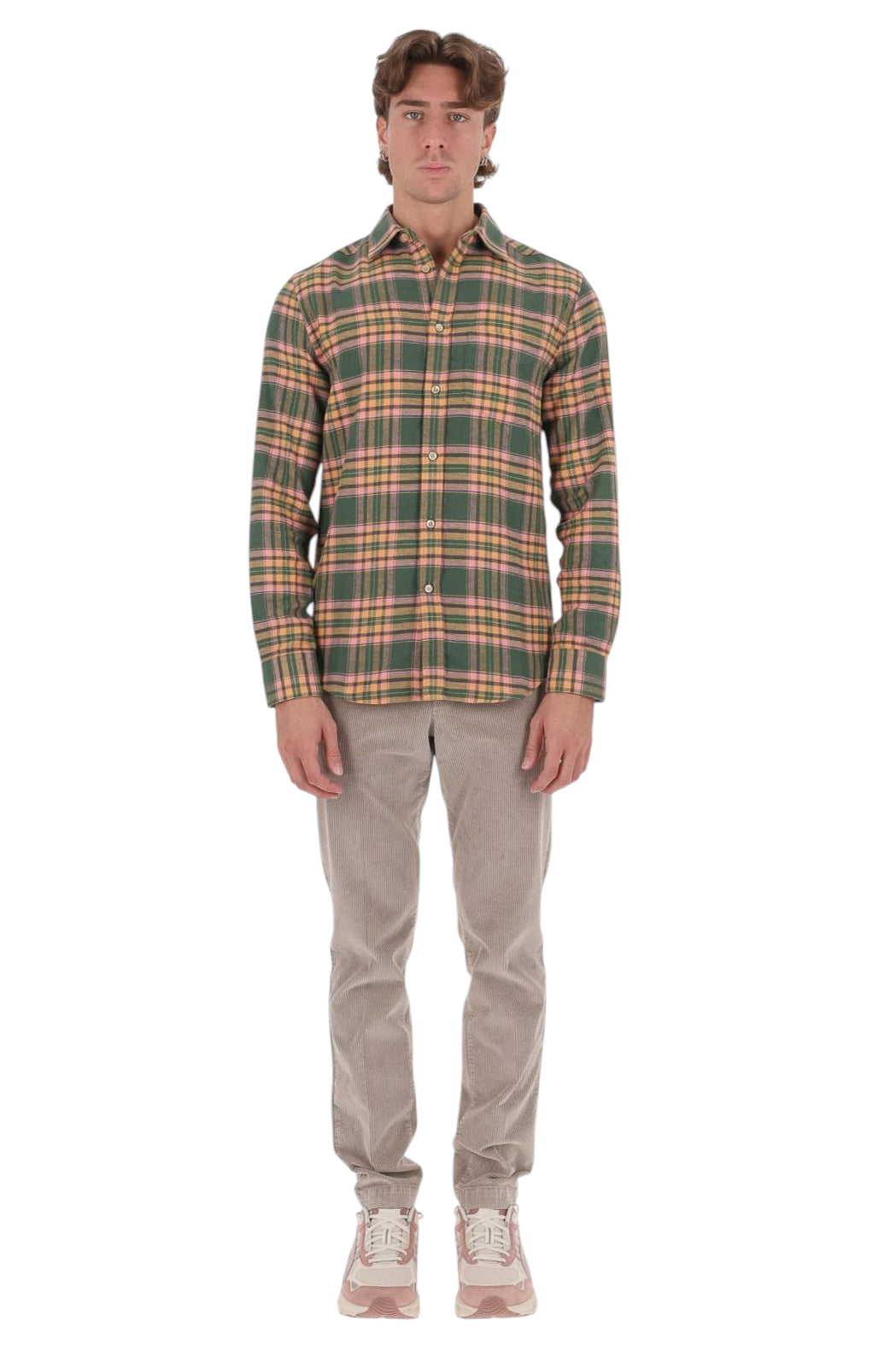 Portuguese Flannel Camicia in flanella di cotone check OLIVARA MLTCR