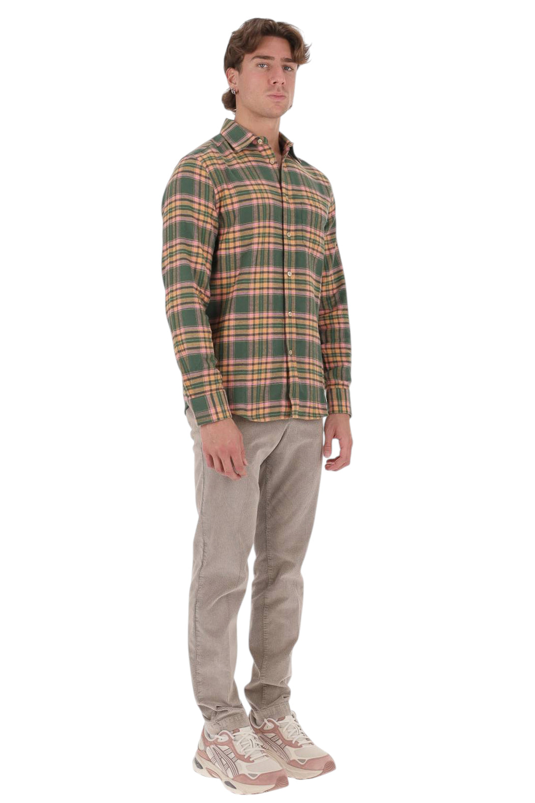 Portuguese Flannel Camicia in flanella di cotone check OLIVARA MLTCR
