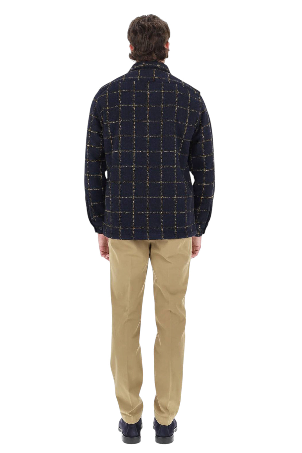 Portuguese Flannel Overshirt check in lana-viscosa VEGA MLTCR
