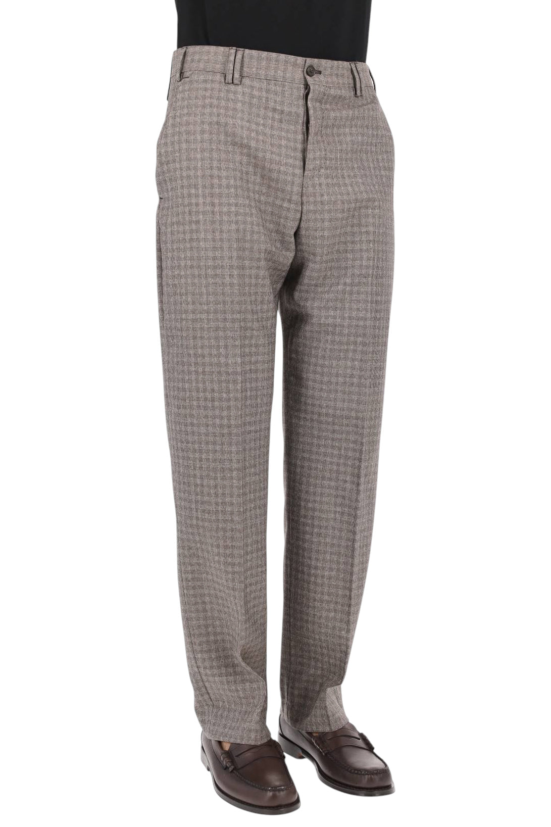 PT Torino Pantalone Michael in lana vergine mélange marrone CO-AFJDB00FWD MR99 0130