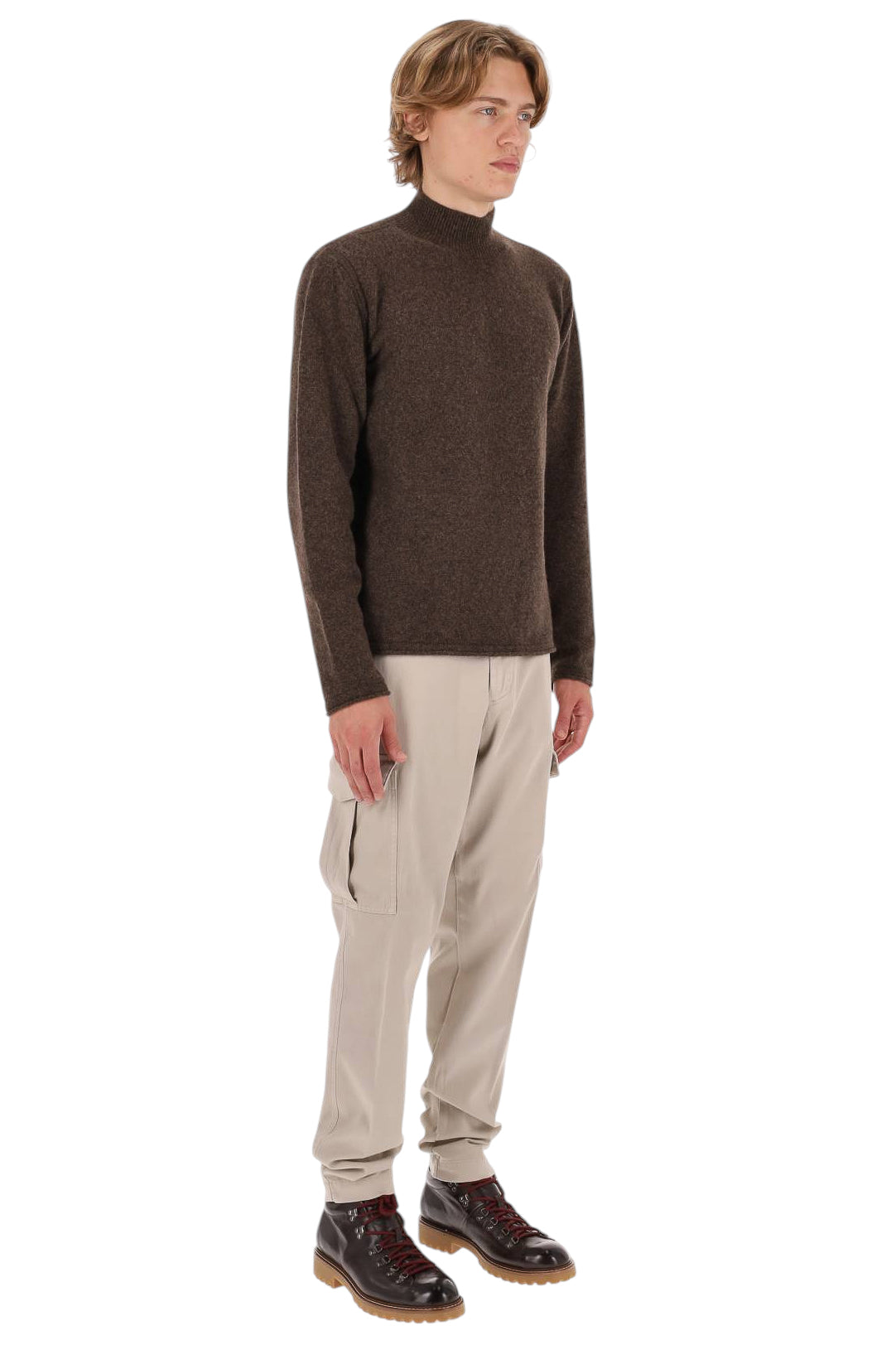 Roberto Collina Lupetto in lana e cammello MYB0145 07