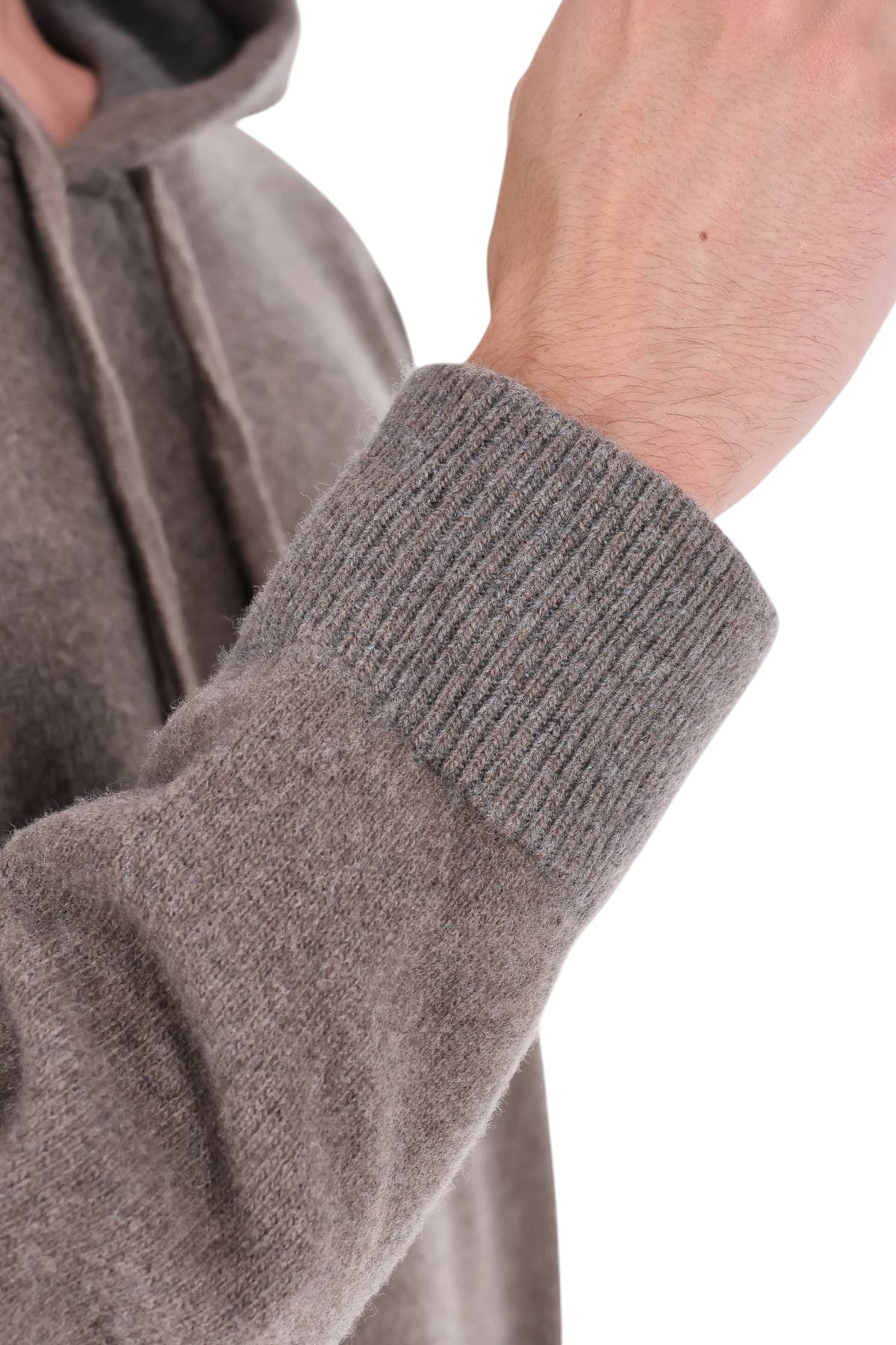 Roberto Collina Felpa oversize in lana vergine con cappuccio MYB15007 62