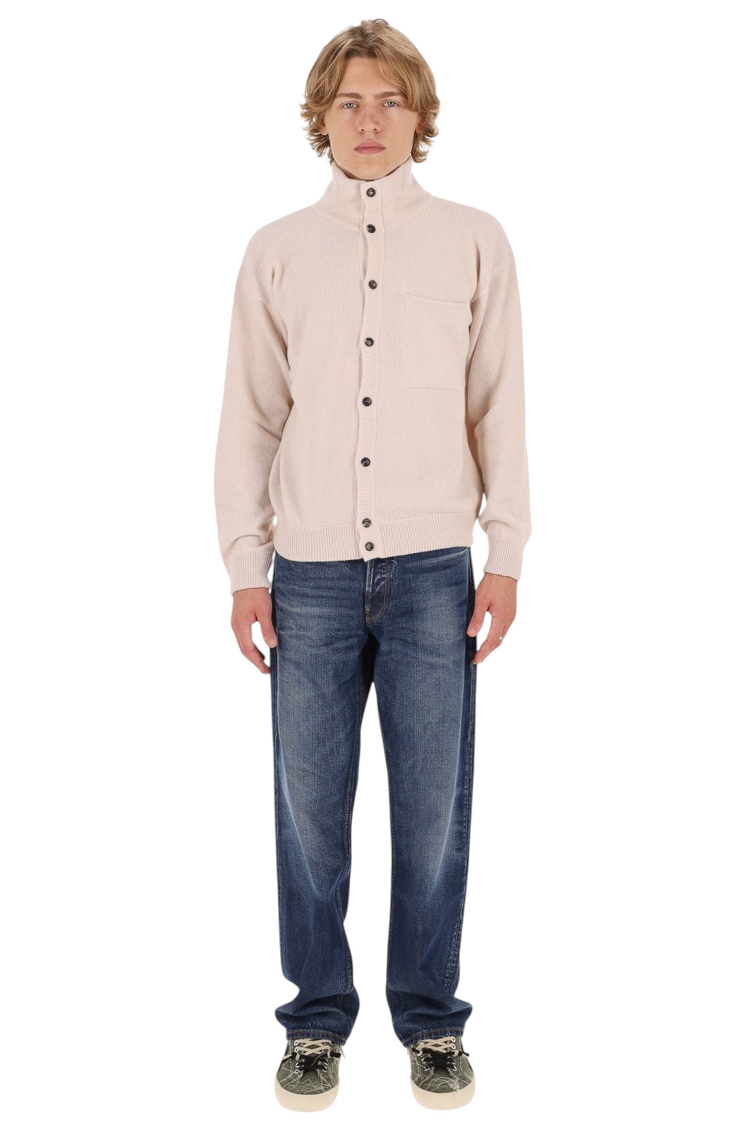 Roberto Collina Camicia-maglia con bottoni e taschino in lana vergine MYB21505/2 31