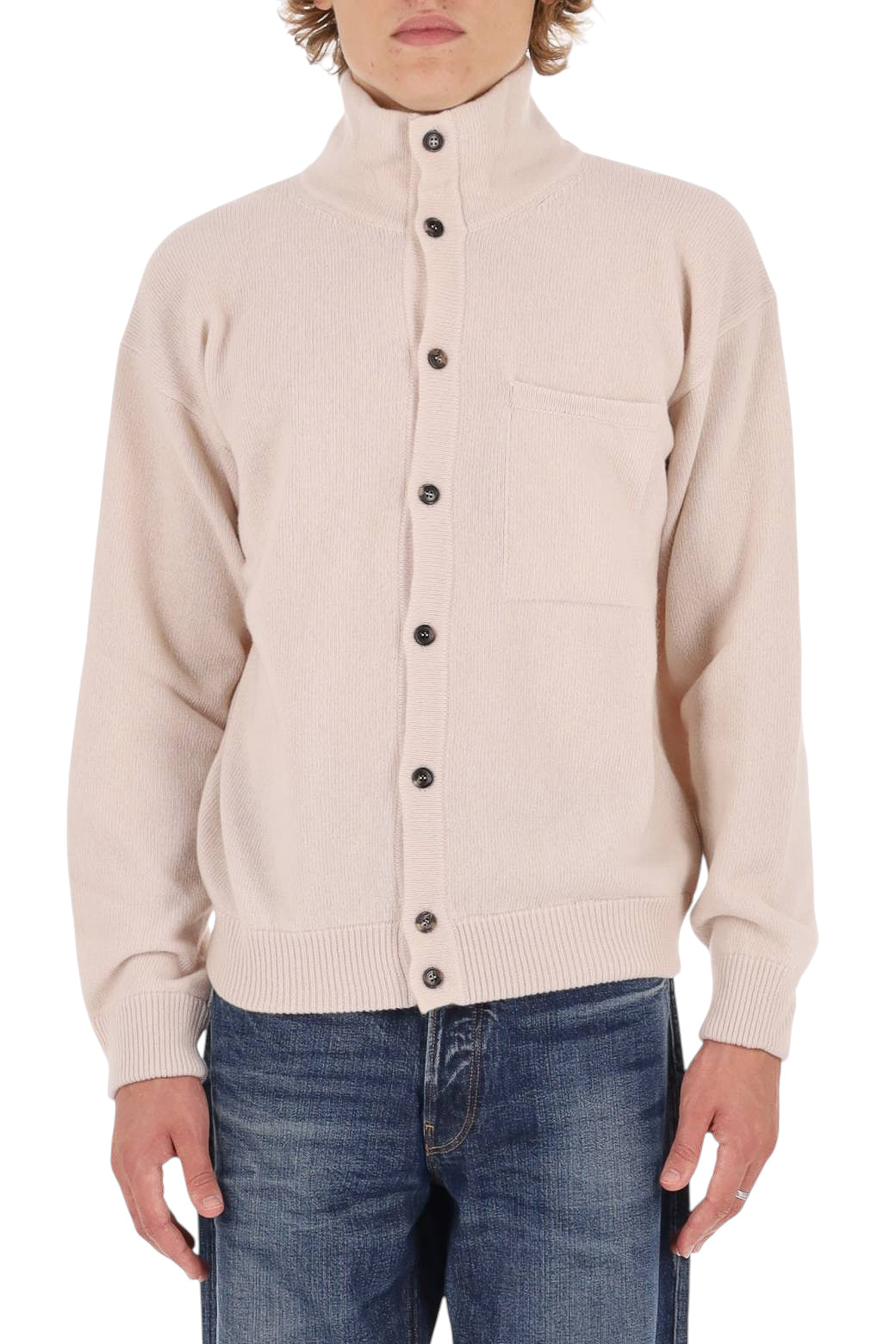 Roberto Collina Camicia-maglia con bottoni e taschino in lana vergine MYB21505/2 31