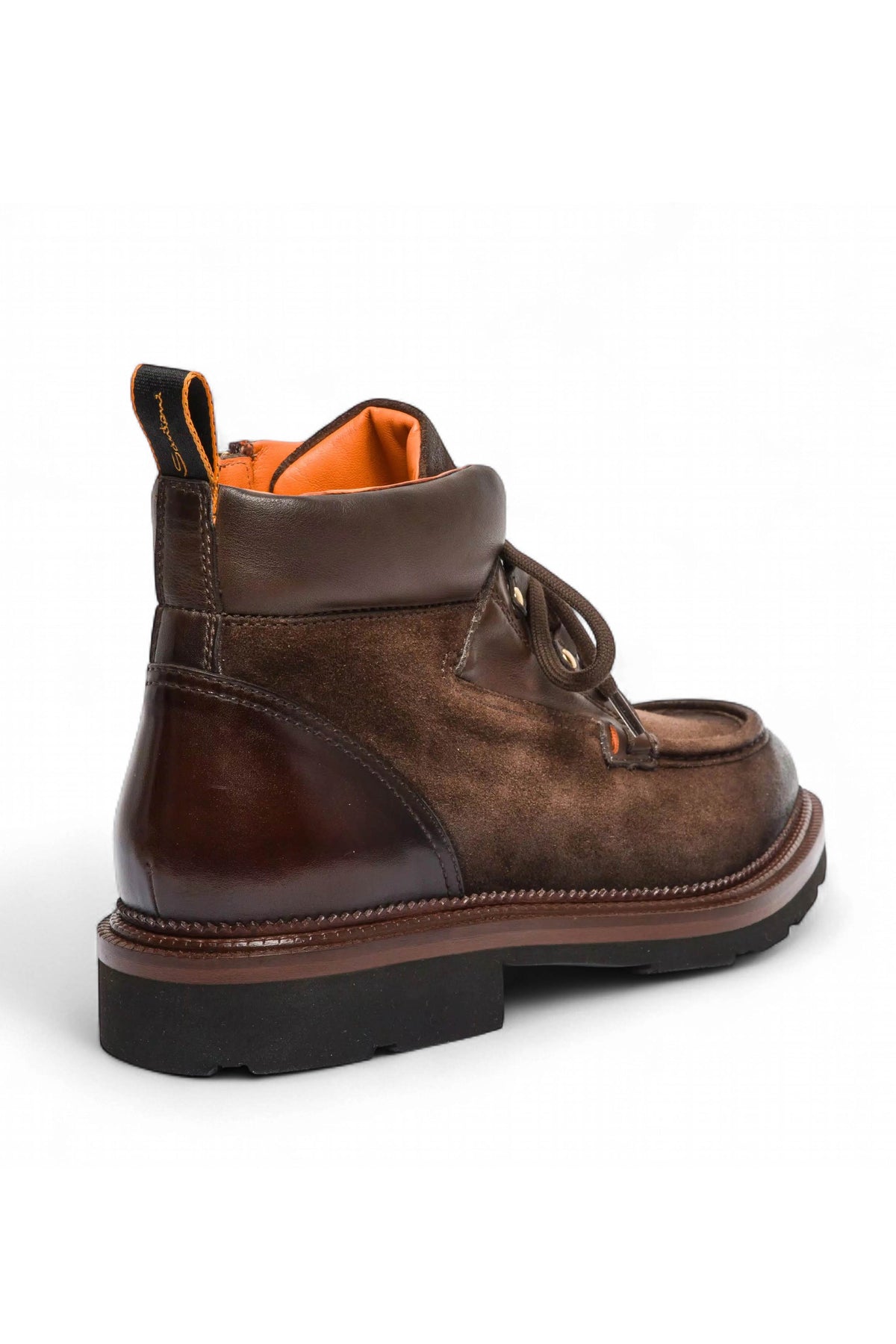 Santoni Stivaletto in camoscio e pelle mod. Colin MCCO19355JL4BSAJ S50