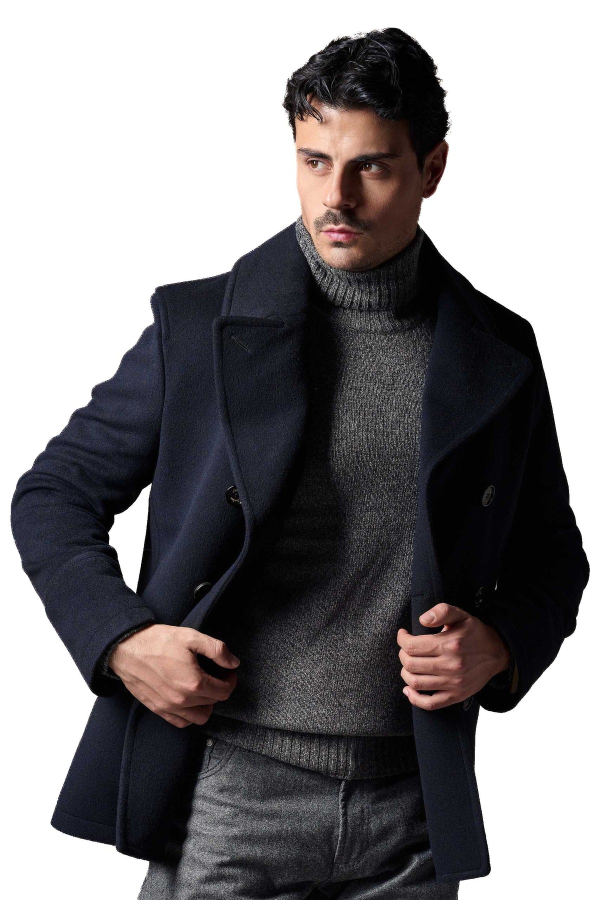 Sealup Peacoat Amalfi doppiopetto in lana e cashmere 50094 7627 91