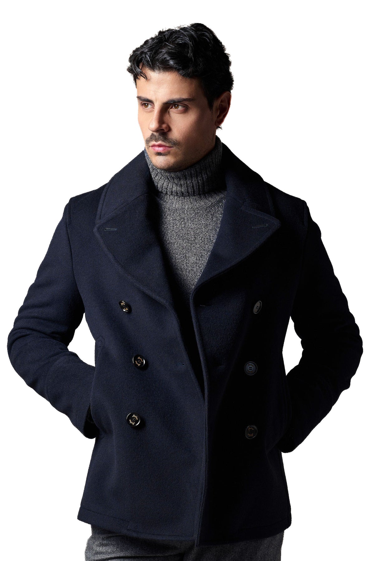 Sealup Peacoat Amalfi doppiopetto in lana e cashmere 50094 7627 91