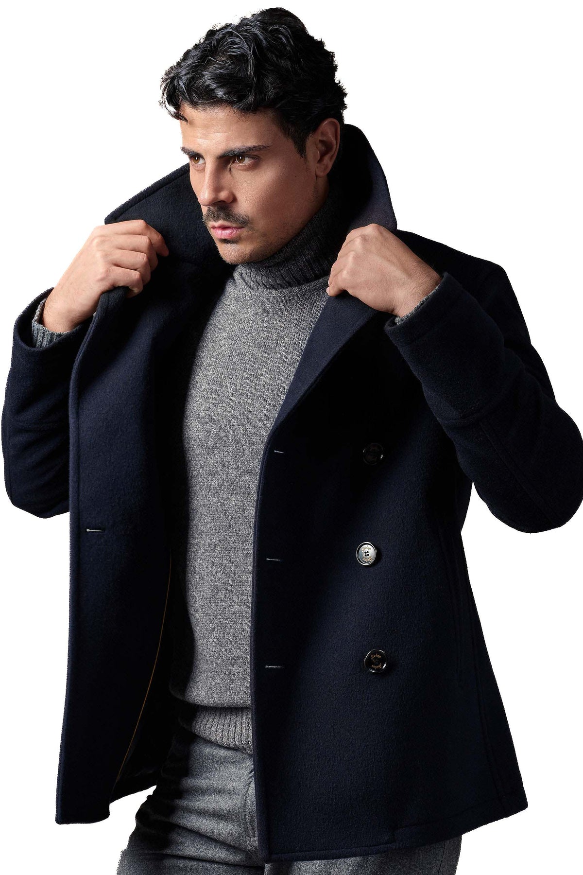 Sealup Peacoat Amalfi doppiopetto in lana e cashmere 50094 7627 91
