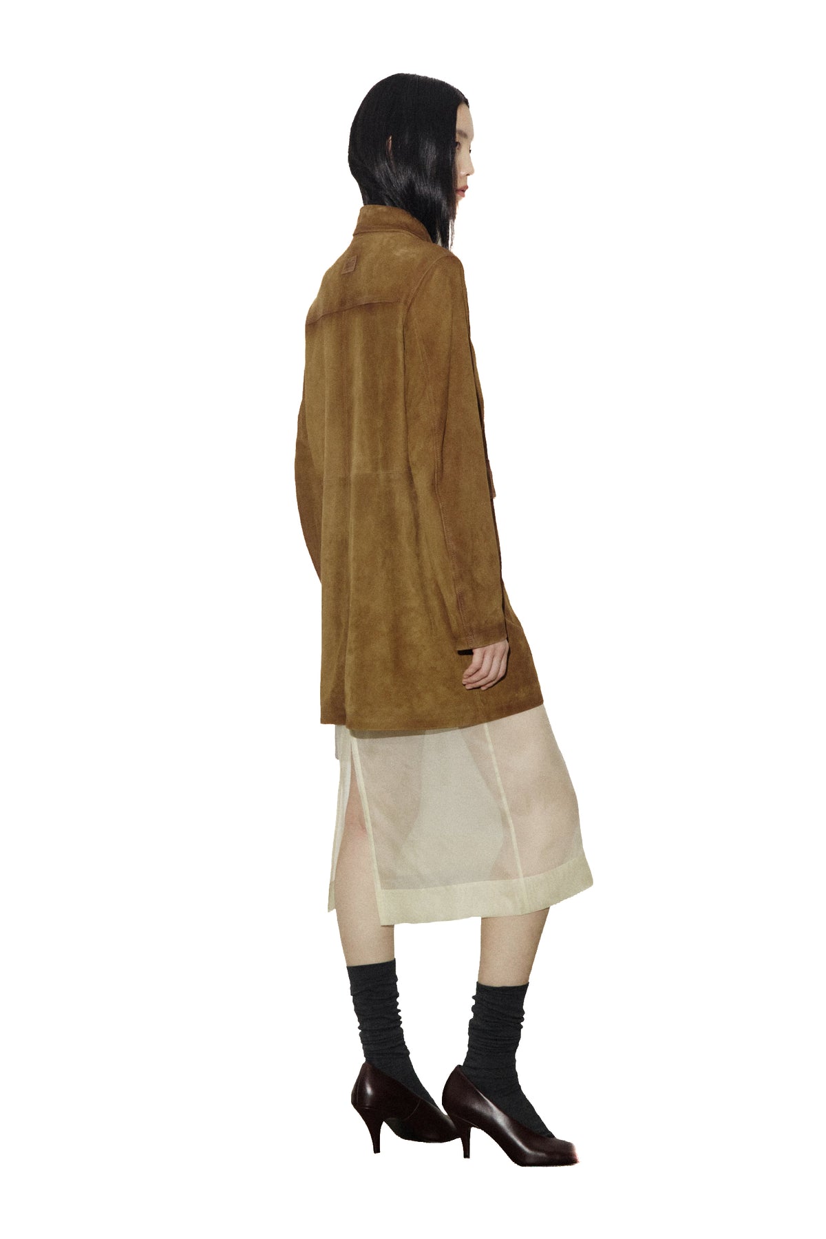 Valstar Cappotto lungo donna in camoscio 417K.F005. TABACCO