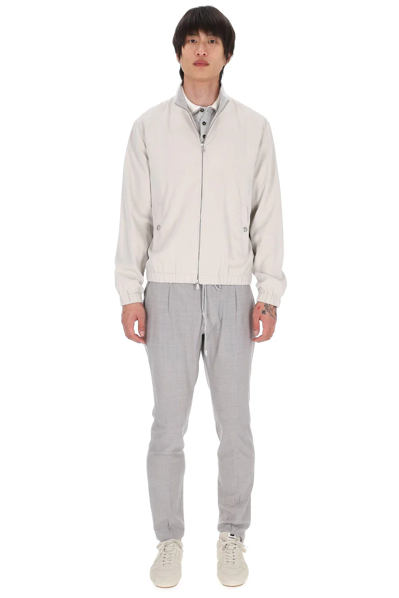 Minimalist Grey Look by Setaccio - tessuti naturali pregiati look minimal, grigio tenue, Eleventy I. Marant