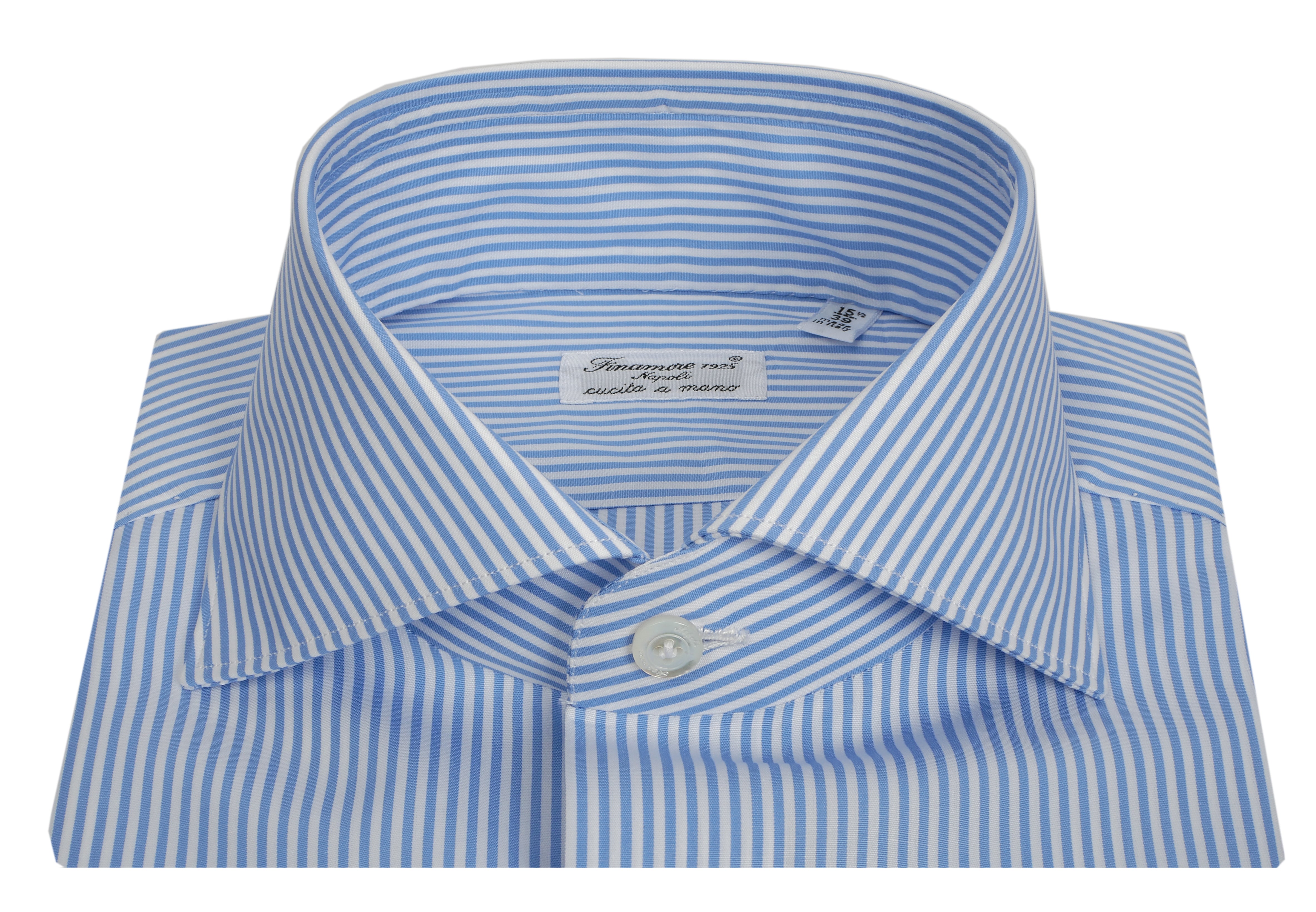 Finamore Camicia sartoriale in cotone popeline doppio ritorto linea milano 10586-C0116-EDUARDO 19