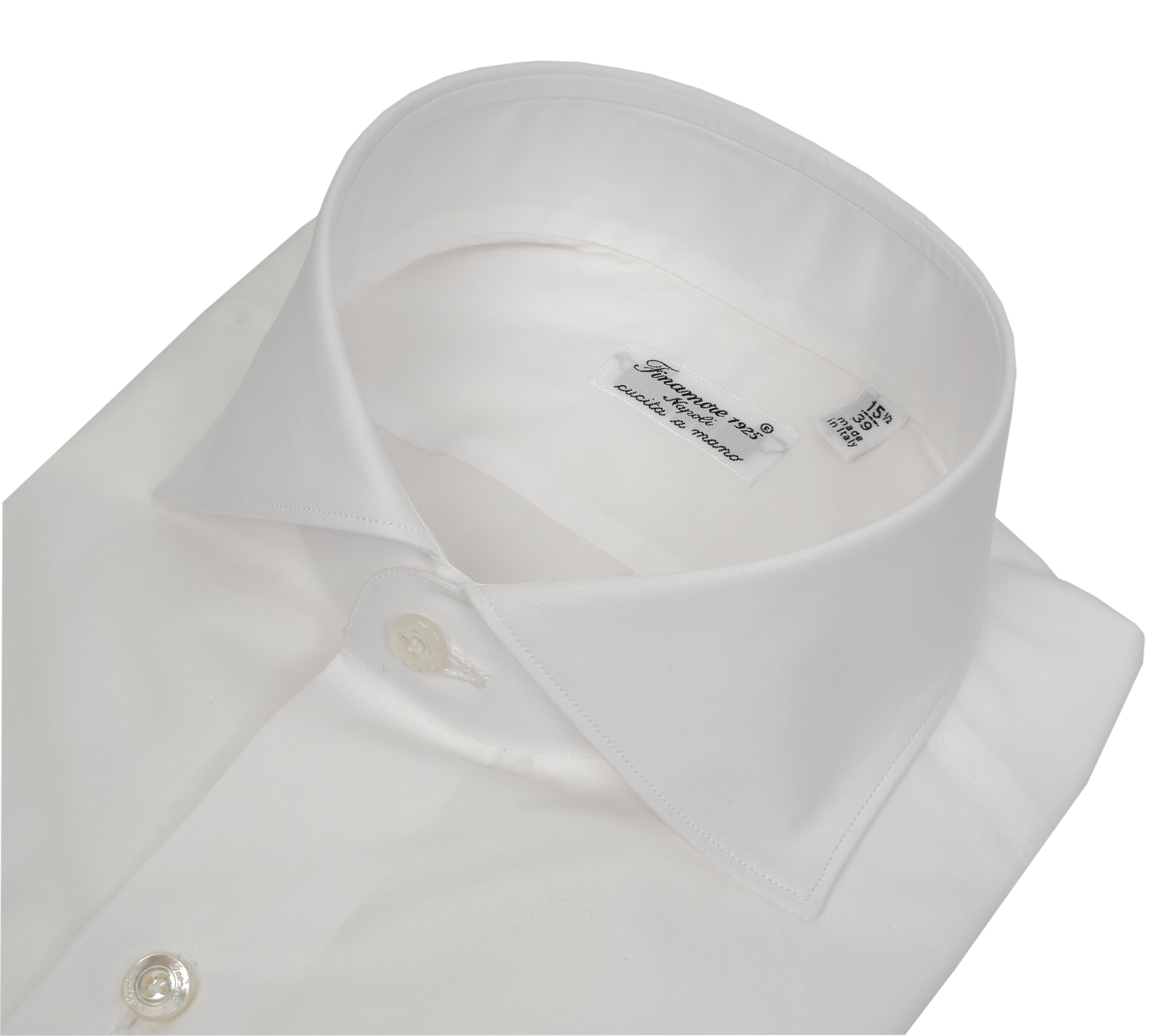Finamore Camicia sartoriale in cotone popeline doppio ritorto linea milano 14001-C0147-EDUARDO 1