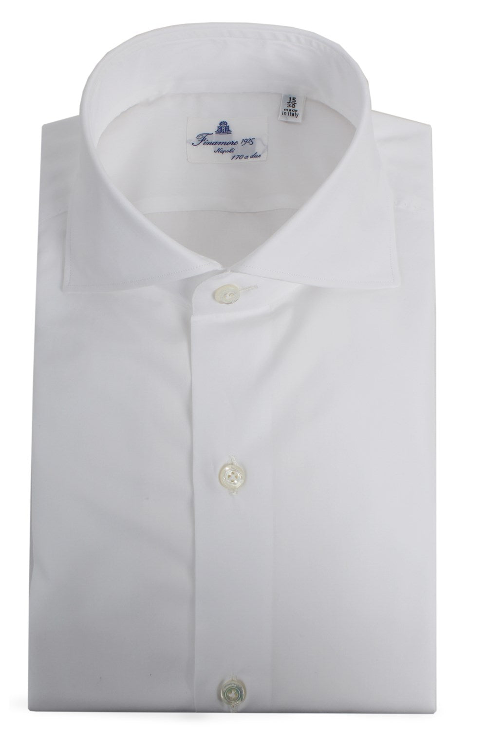 Finamore Camicia sartoriale in cotone giza 45 titolo 170 a 2 linea Milano 840610-C0239-EDUARDO 12