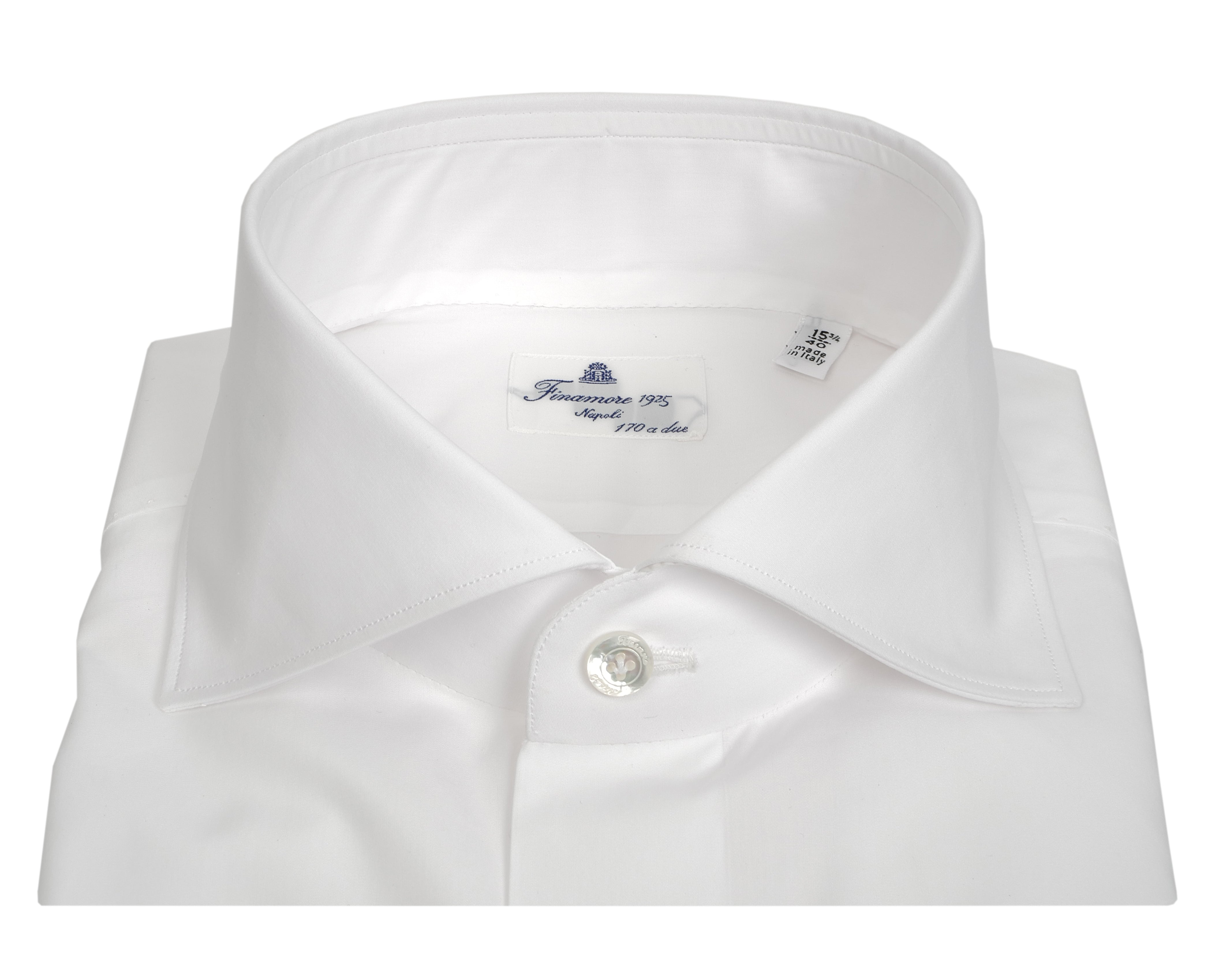 Finamore Camicia sartoriale in cotone giza 45 titolo 170 a 2 linea Milano 840610-C0239-EDUARDO 12