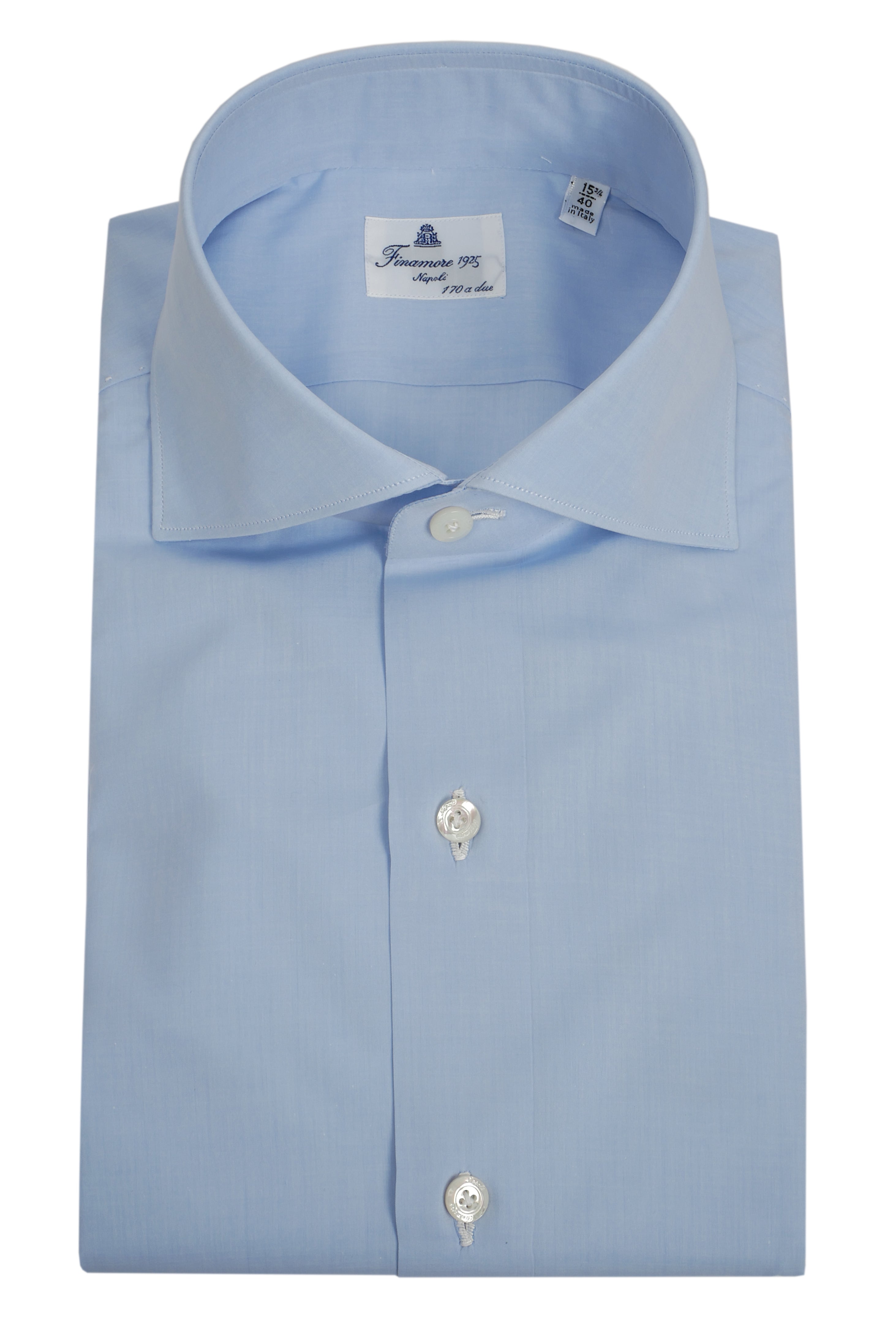Finamore Camicia sartoriale in cotone giza 45 titolo 170 a 2 linea milano 840610-C0239/2-EDUARDO 14