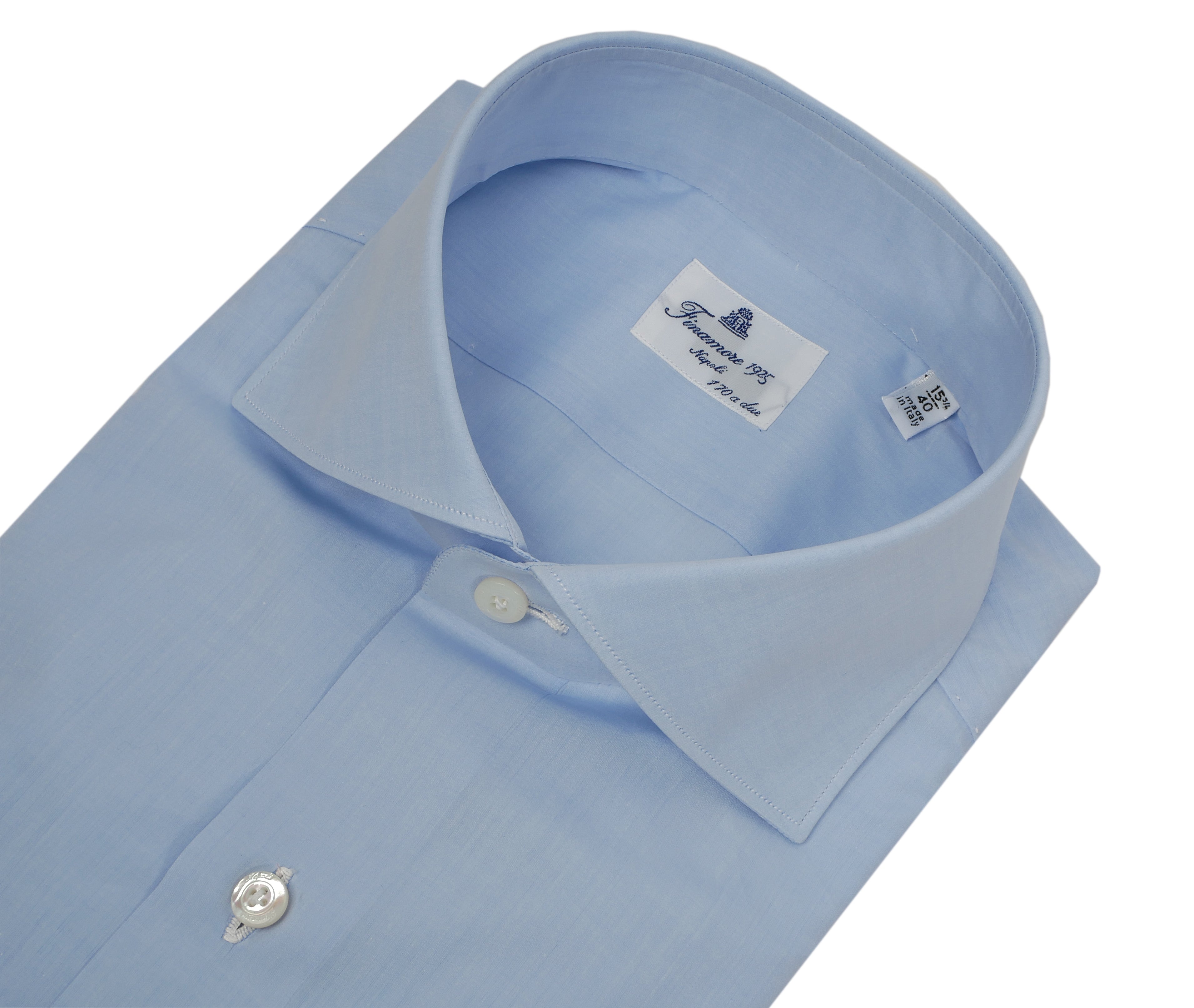 Finamore Camicia sartoriale in cotone giza 45 titolo 170 a 2 linea milano 840610-C0239/2-EDUARDO 14