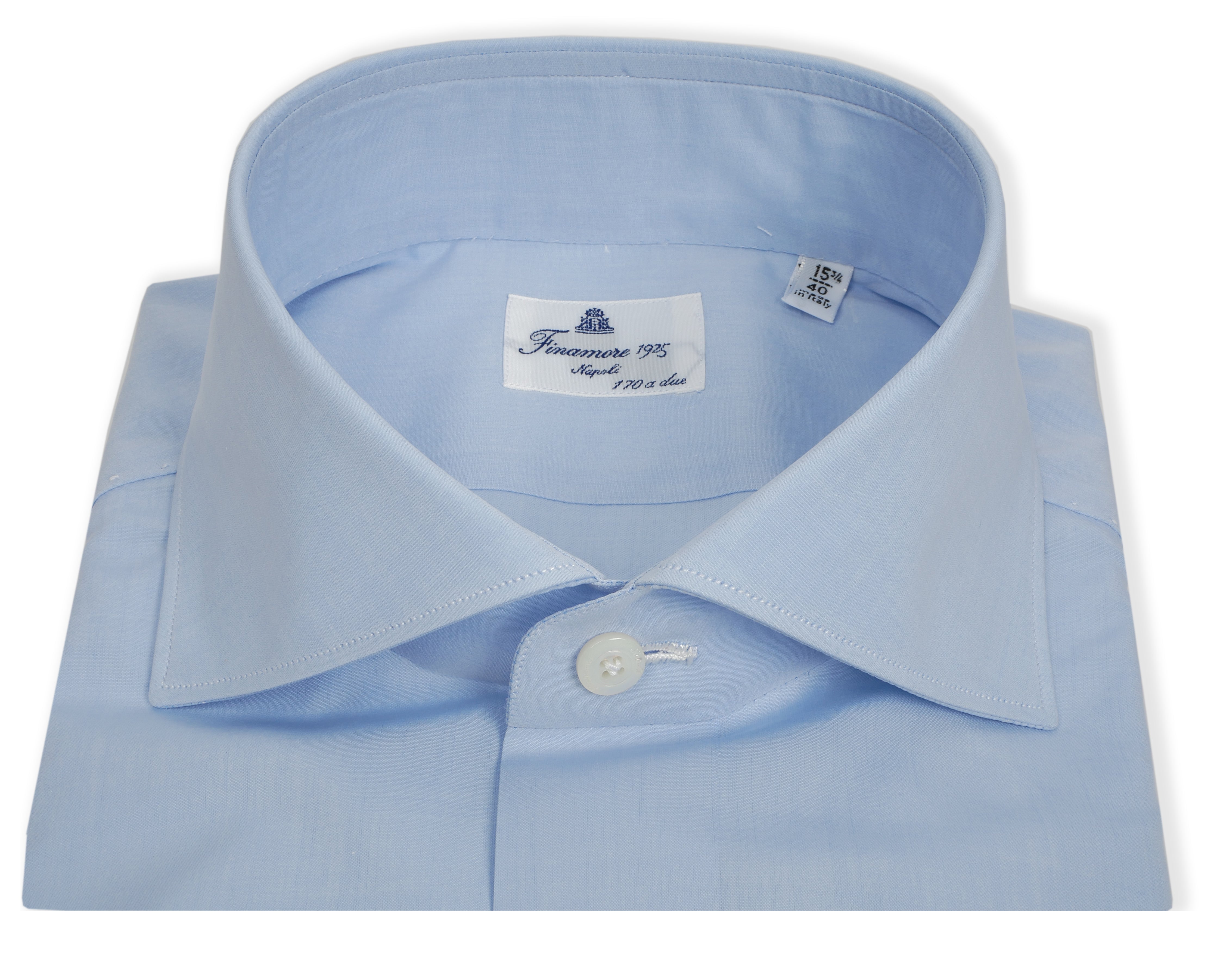 Finamore Camicia sartoriale in cotone giza 45 titolo 170 a 2 linea milano 840610-C0239/2-EDUARDO 14