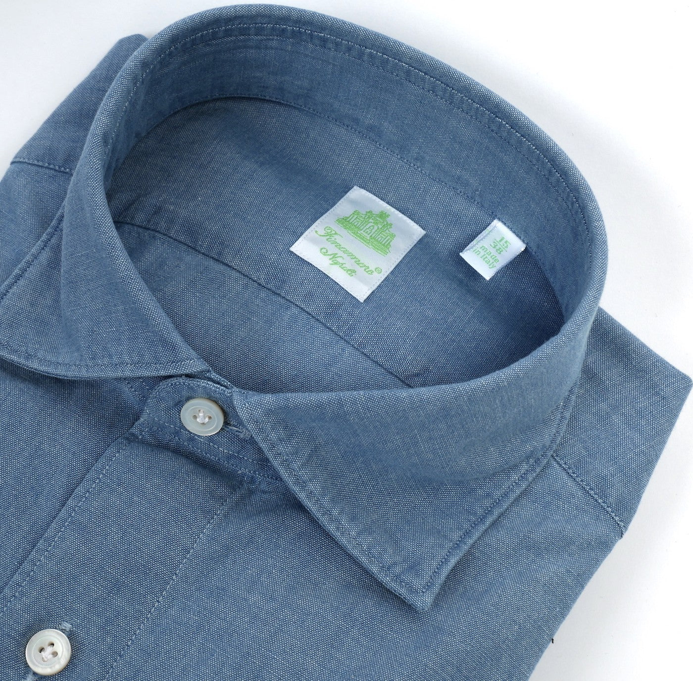 Finamore Camicia sartoriale chambray linea gaeta G-40975-C0158-LUIGI 1