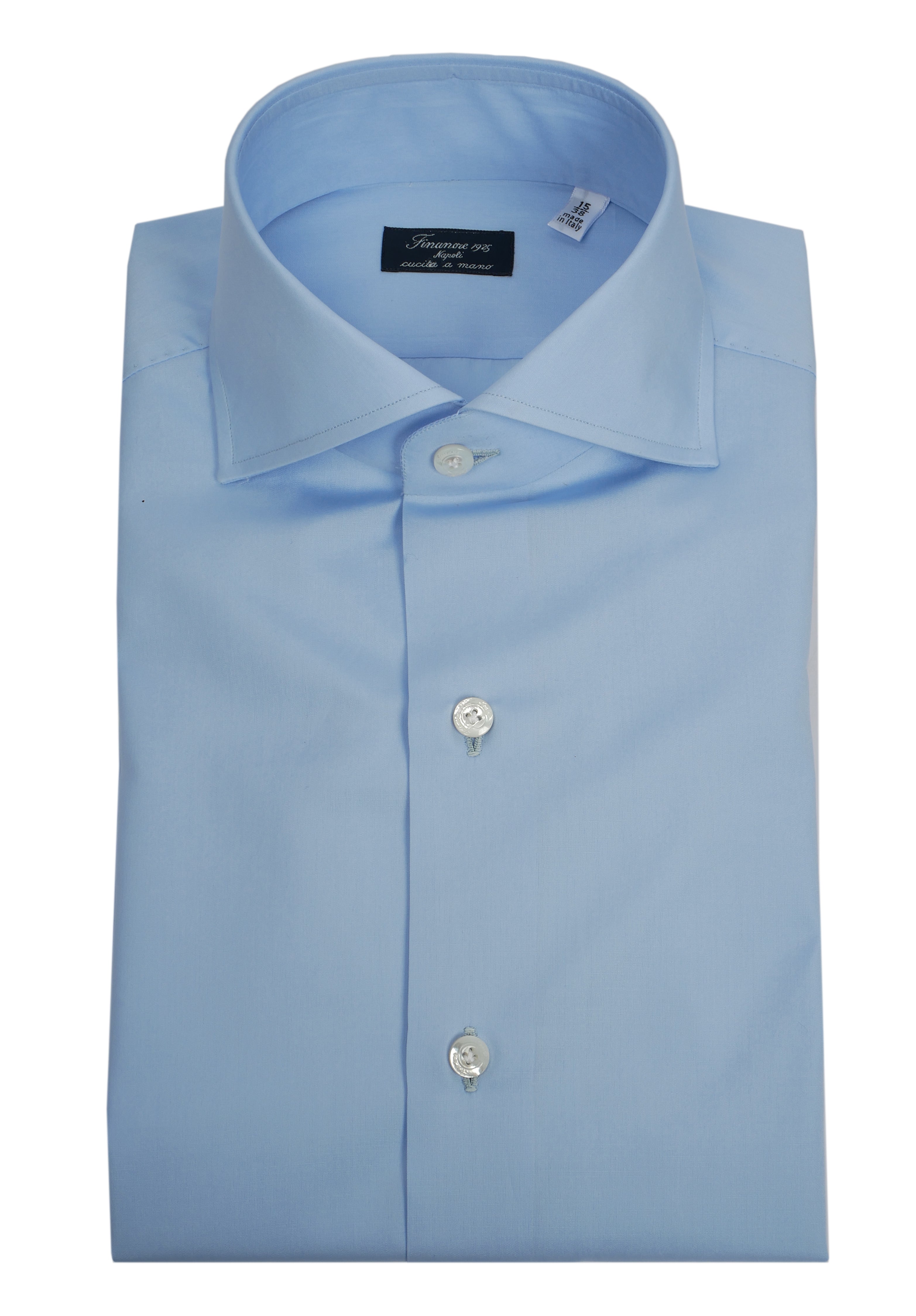 Finamore Camicia sartoriale in cotone popeline doppio ritorto linea napoli N-14001-C0147/2-EDUARDO 4
