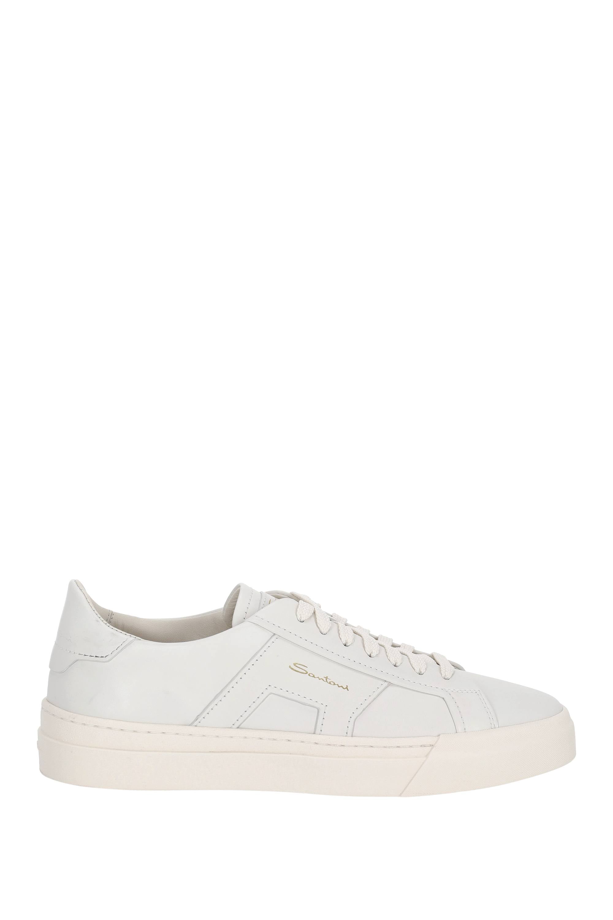 Santoni Sneaker in pelle Double Buckle MBGT21779PNNGXWH I20