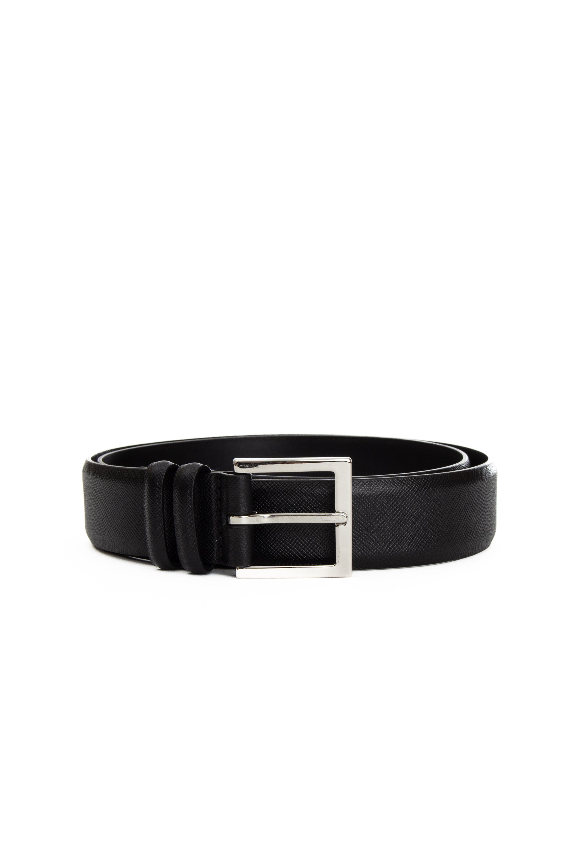Orciani Cintura in pelle classica saffiano U08118 NERO