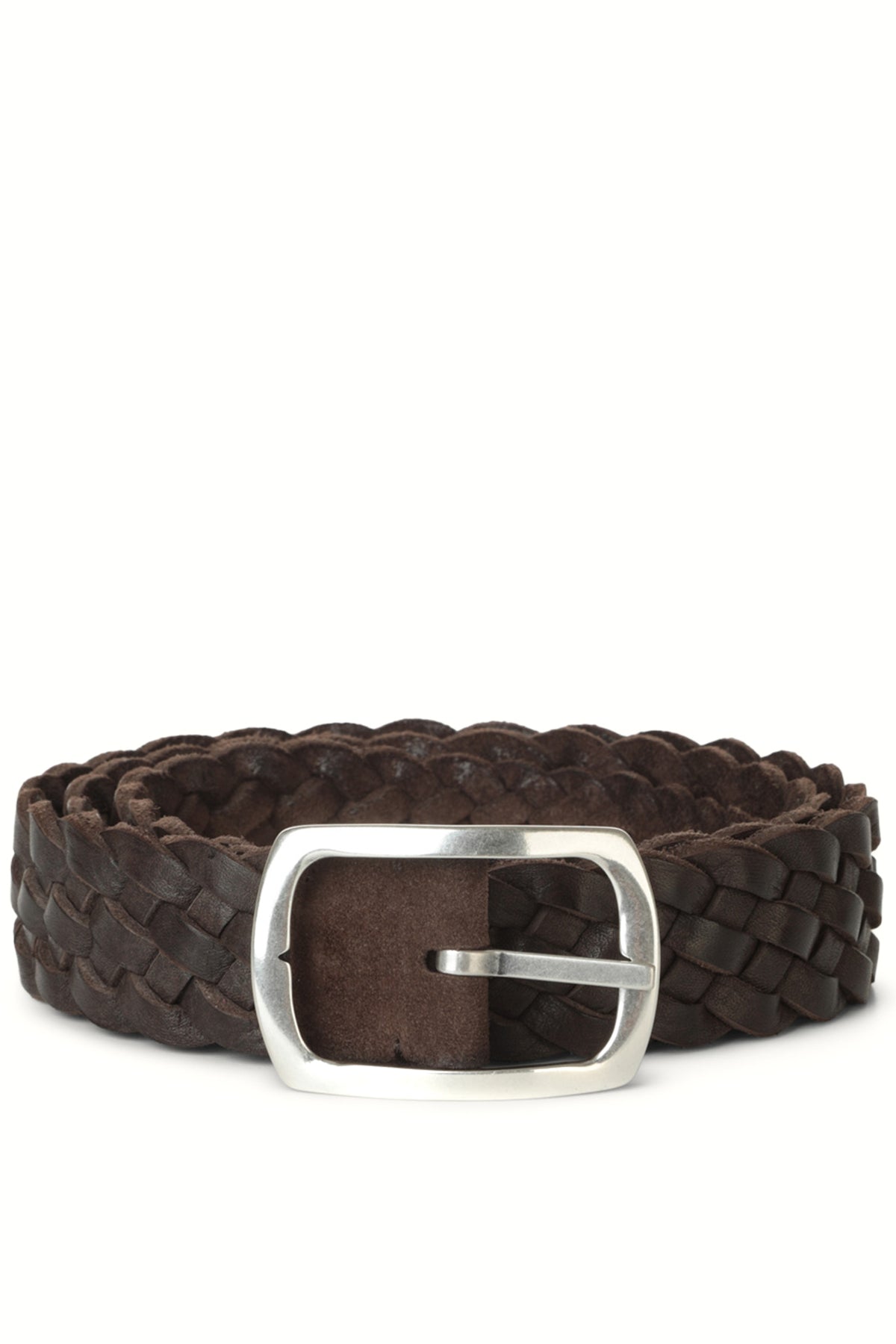 Orciani Cintura reversibile in camoscio intrecciato U08169 T.MORO