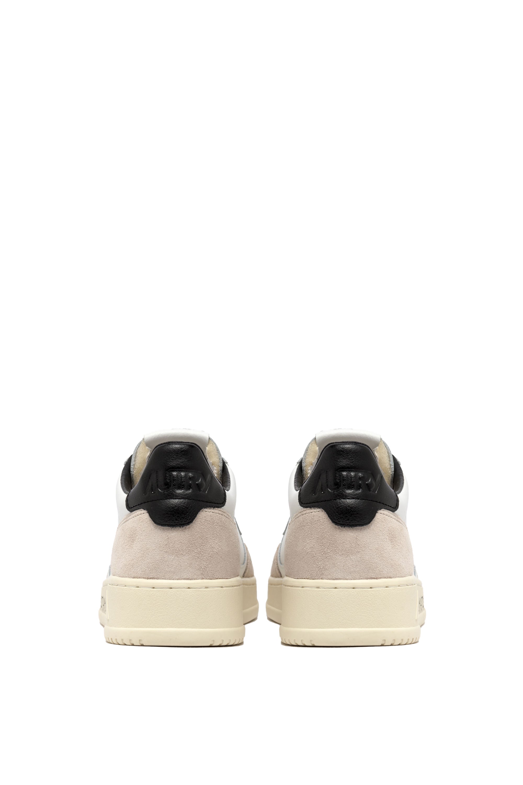 Autry Sneakers pelle e camoscio con scritta Game Set Match AULM MA04 WHT/BLACK
