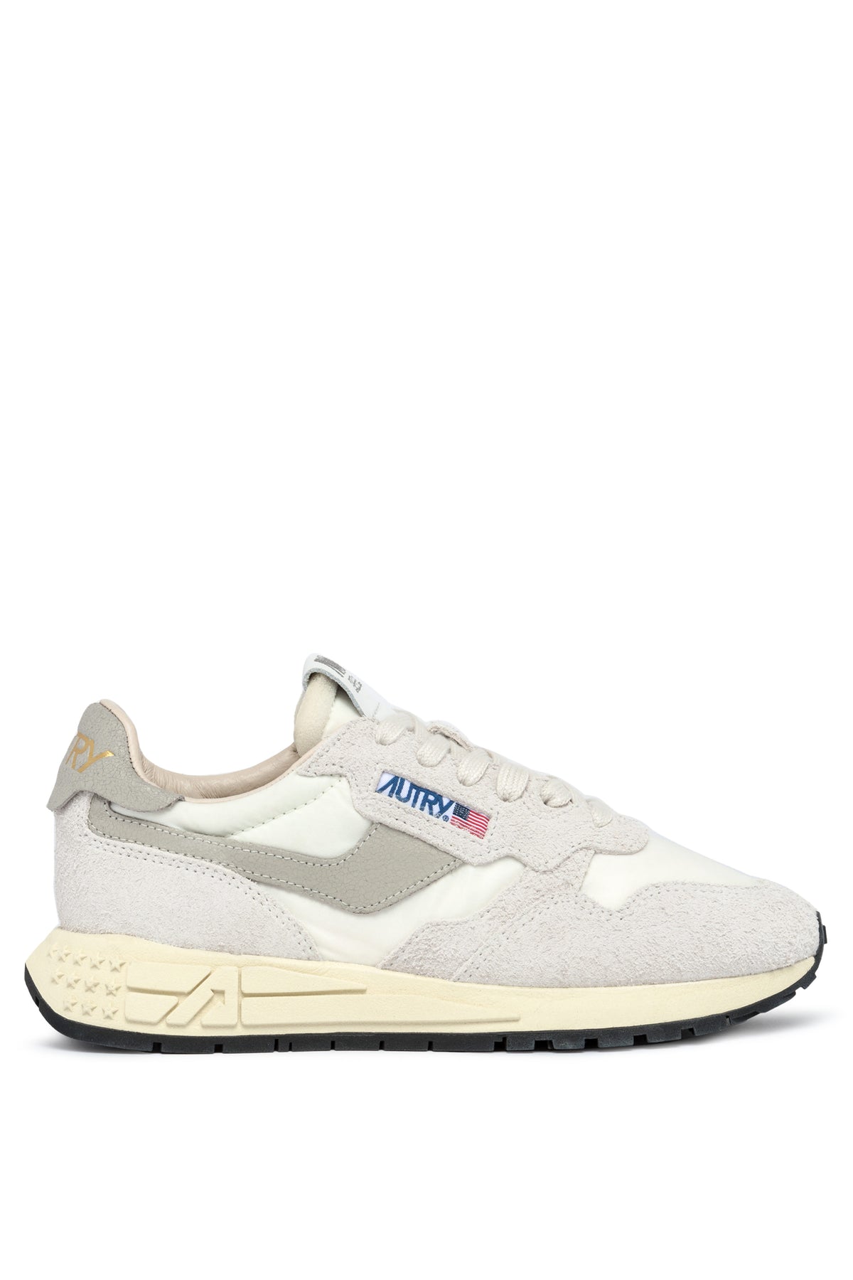 Autry Running Reelwind in nylon e camoscio colore naturale WWLM-NC04 WHT/NAT
