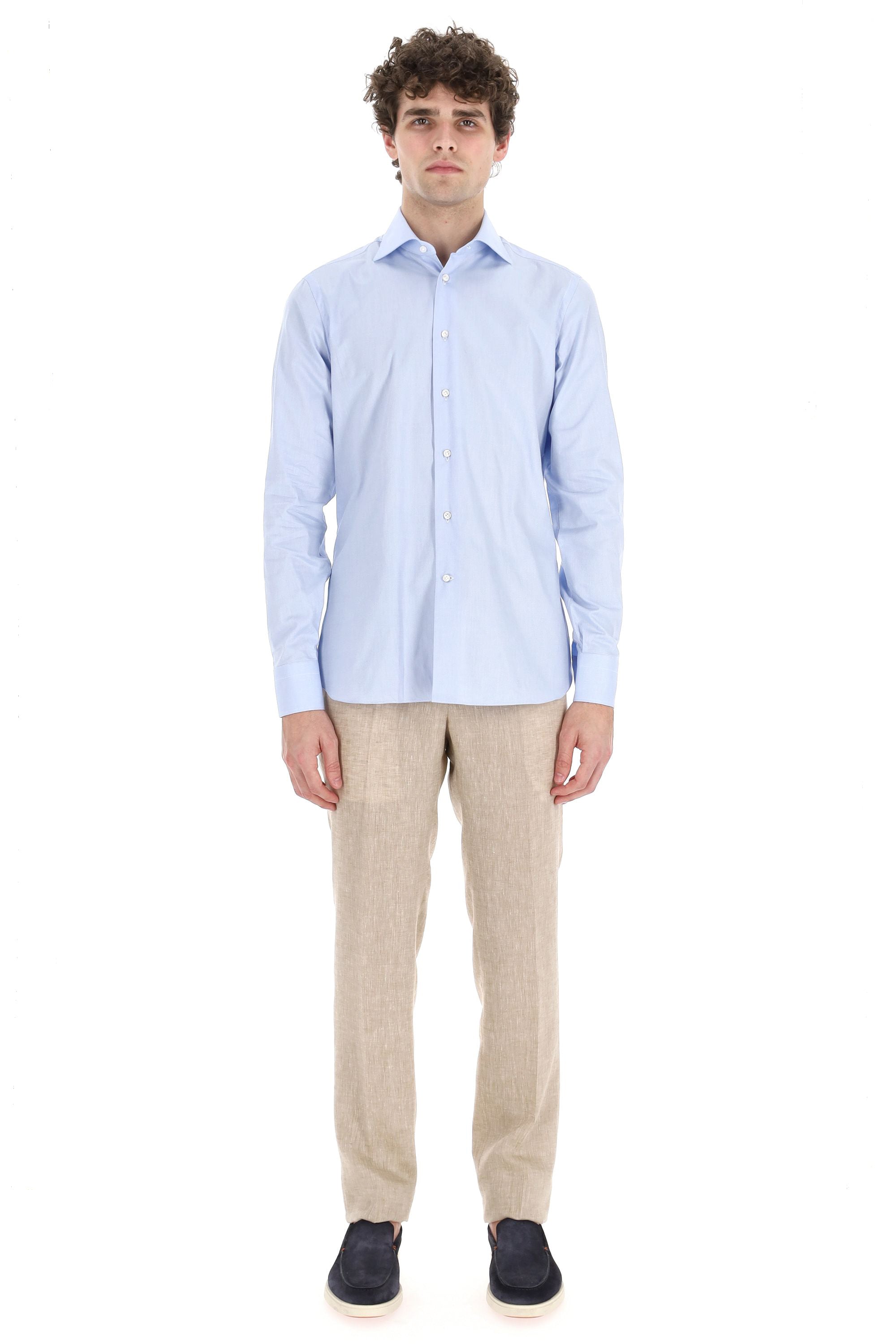 Borriello Camicia sartoriale micro trama in cotone 19004/2 2