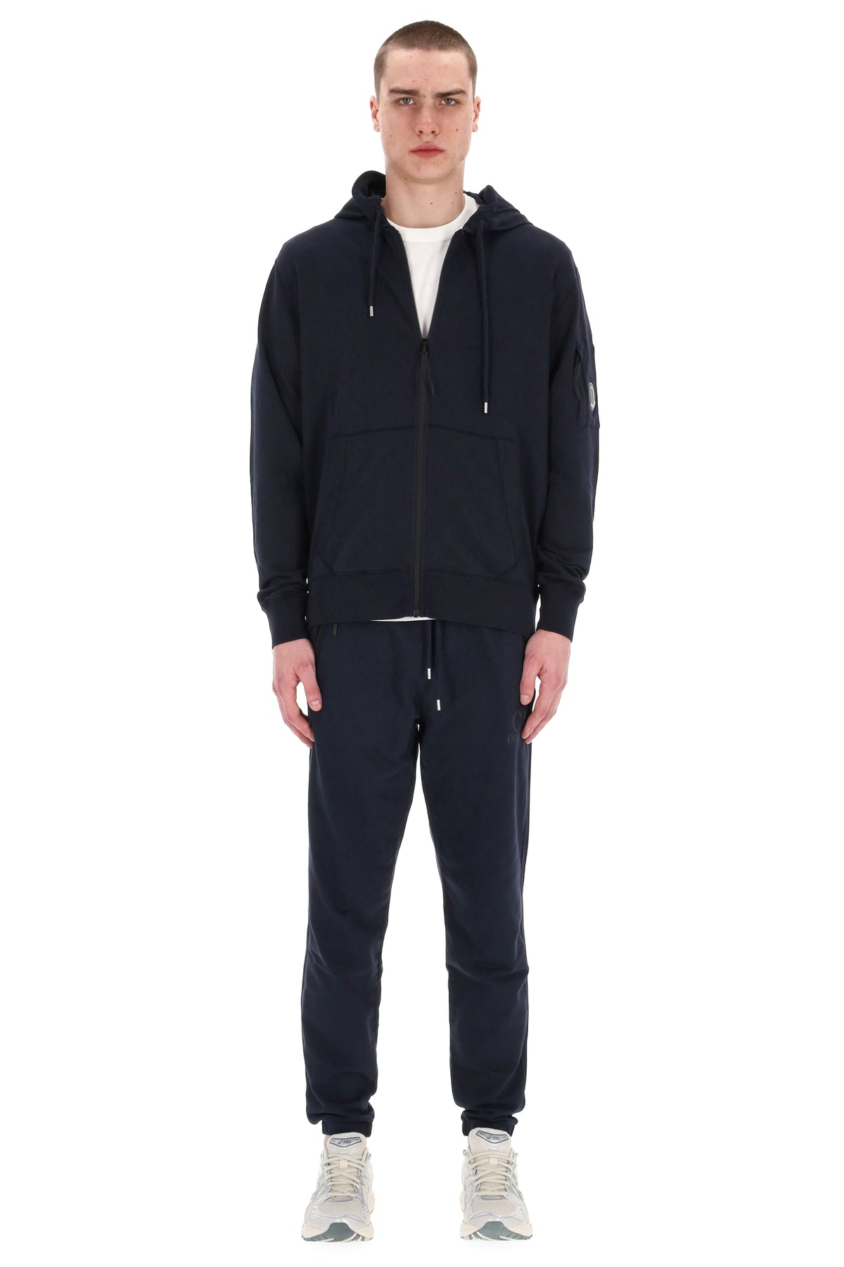 CP Company Felpa in leggero cotone con zip e cappuccio MSS057A00 2246G 888