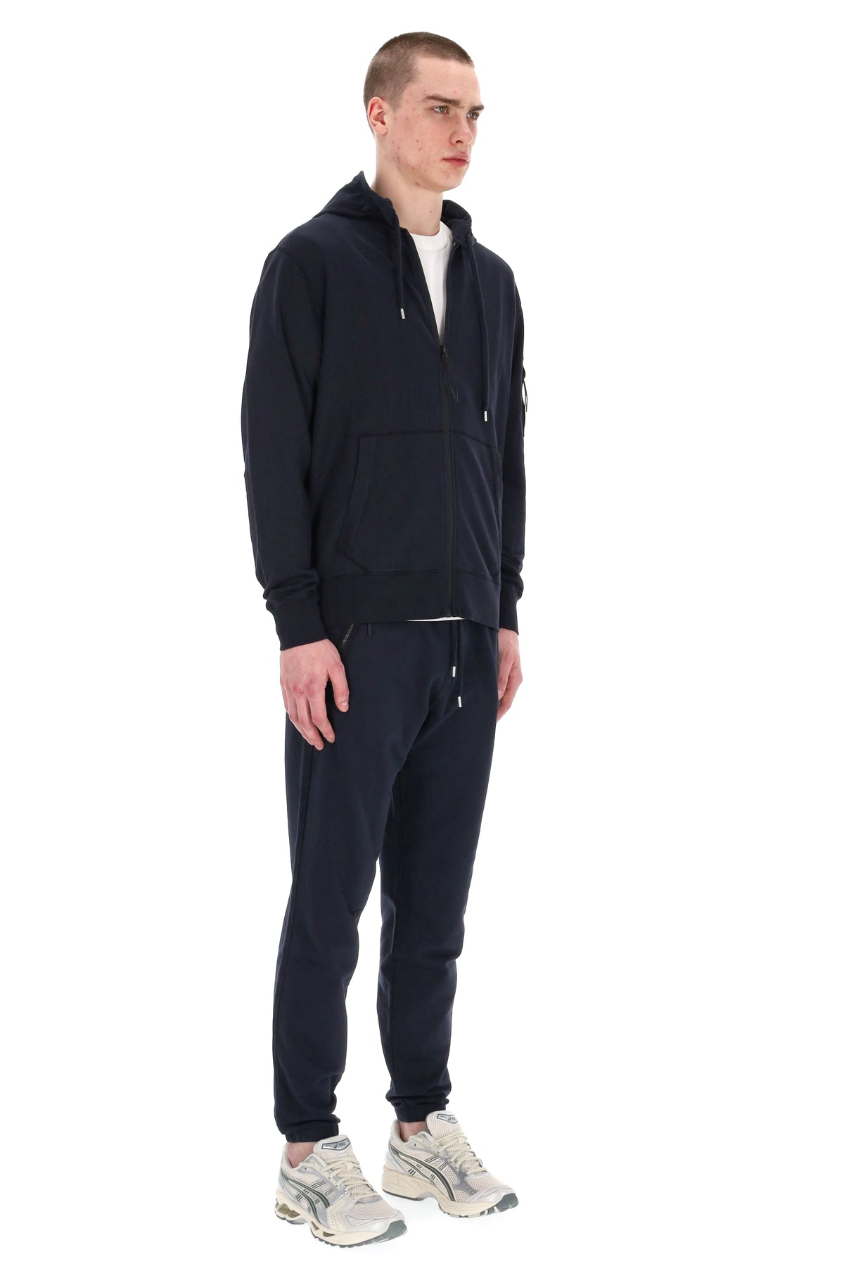 CP Company Felpa in leggero cotone con zip e cappuccio MSS057A00 2246G 888