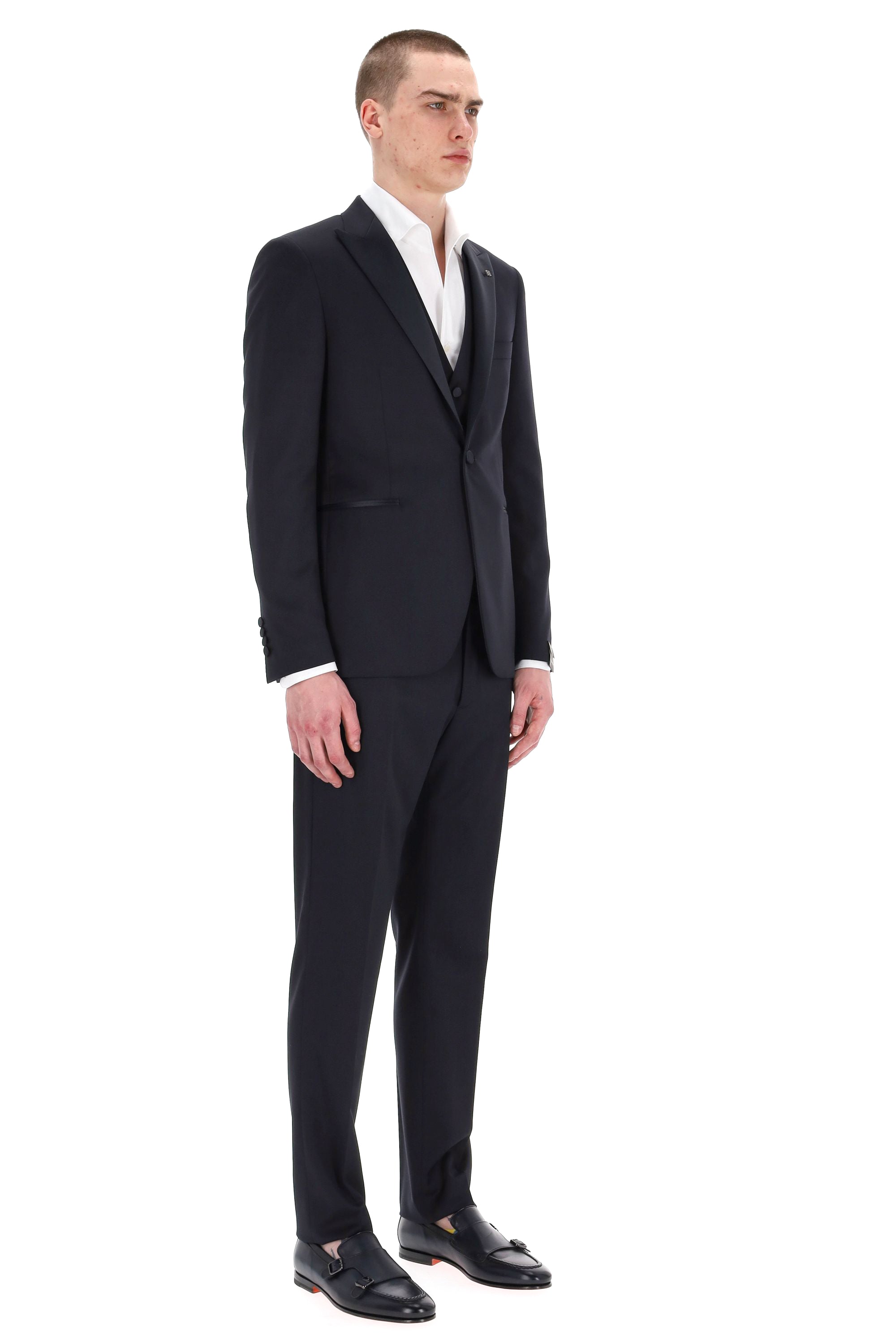 Tagliatore Abito smoking con gilet in lana super 110's Bruce EFBR15A01-060001 B5013