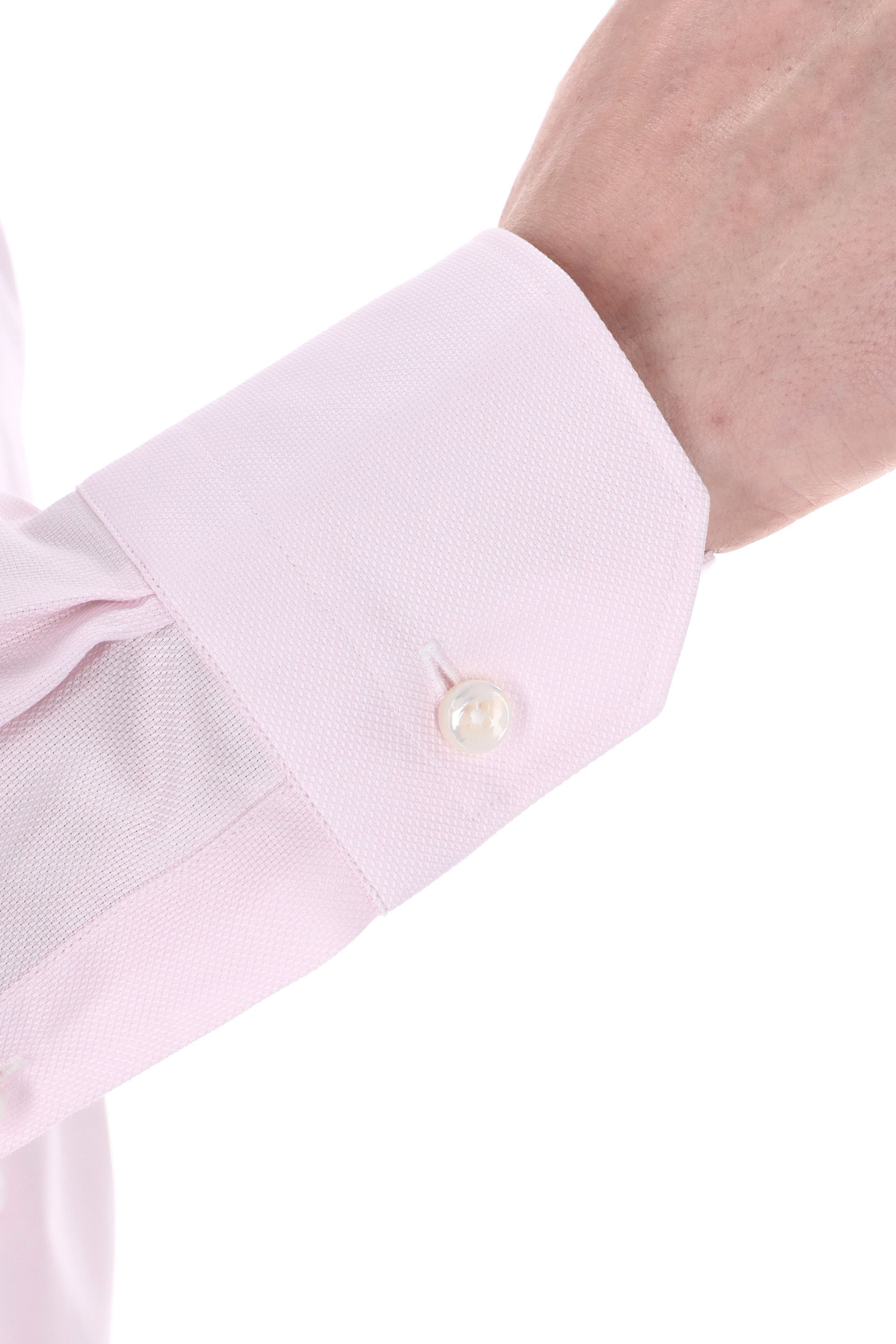 Zegna Camicia tramata in cotone Trofeo 903903A9 9MS0BA ROSA