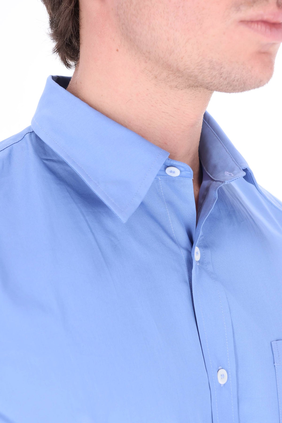 A.P.C. Camicia in popeline di cotone COHLE-H12652/2 IAA-BLEU