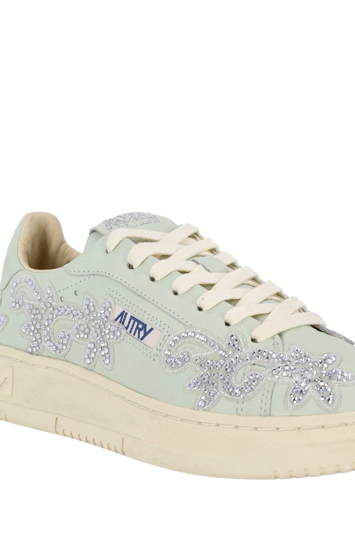 Autry Sneaker donna Dallas in pelle con ricami ADLW PT01 BONEWHT
