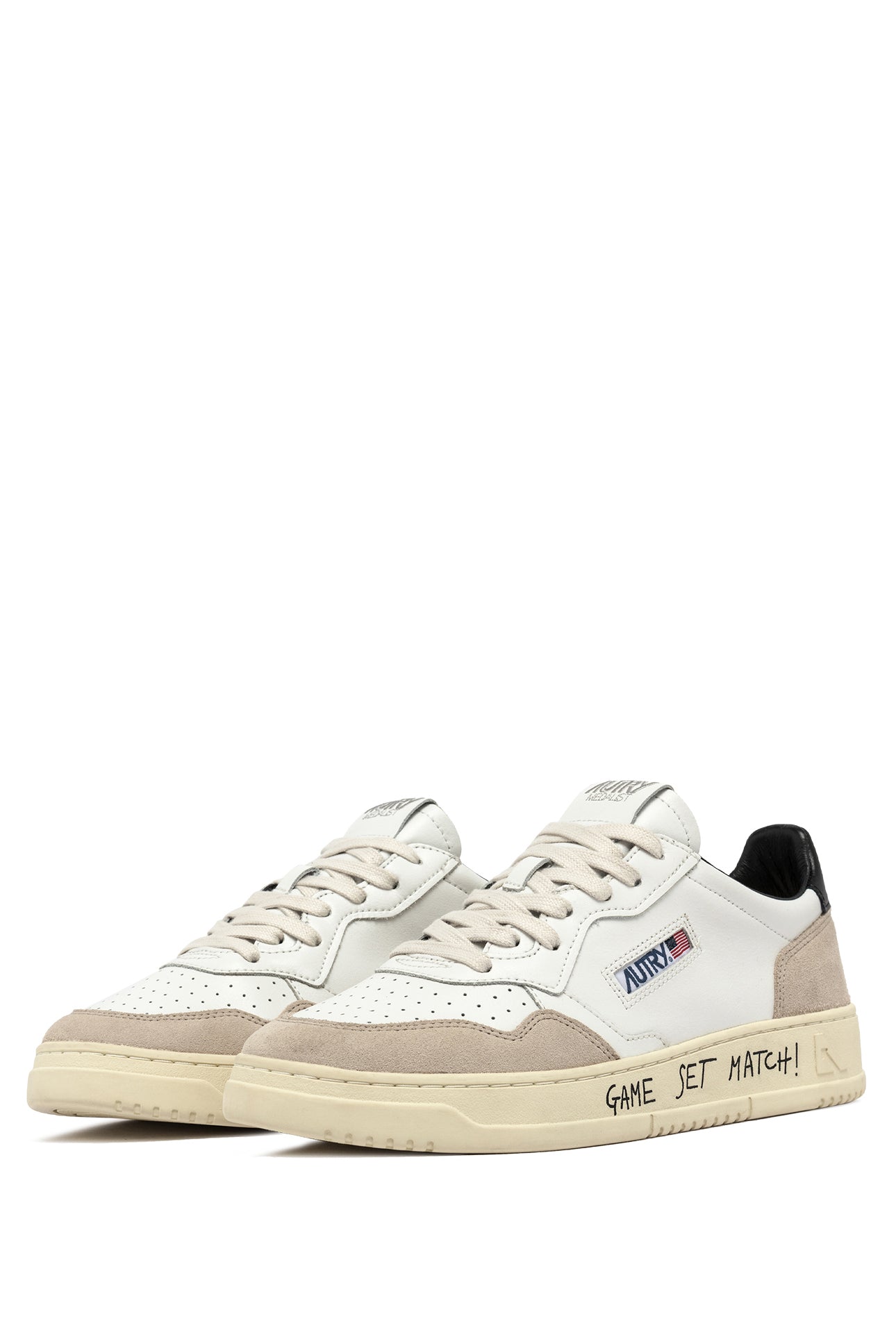 Autry Sneaker donna Medalist in pelle e camoscio Game Set Match AULW MA04 WHT/BLACK