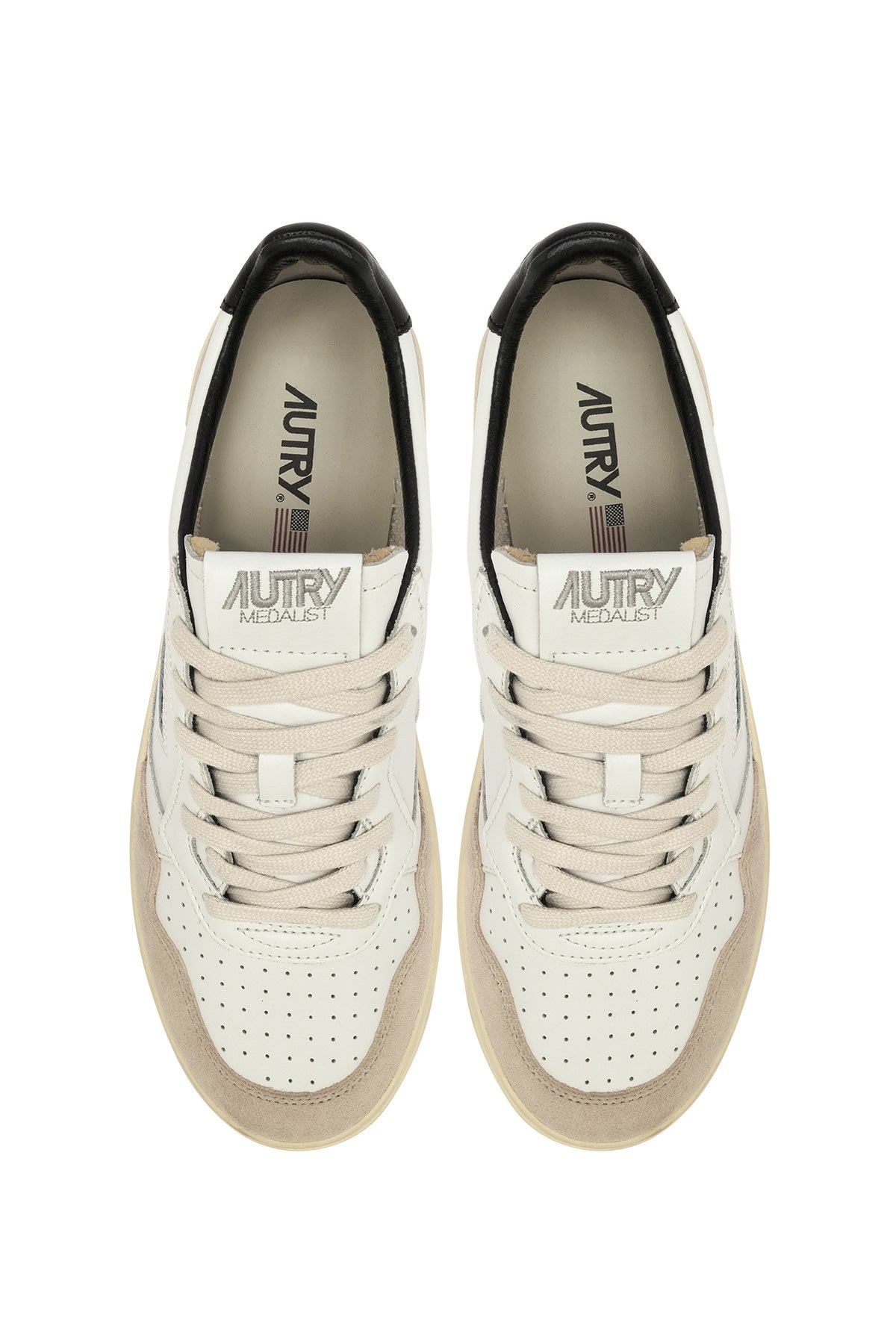 Autry Sneaker donna Medalist in pelle e camoscio Game Set Match AULW MA04 WHT/BLACK