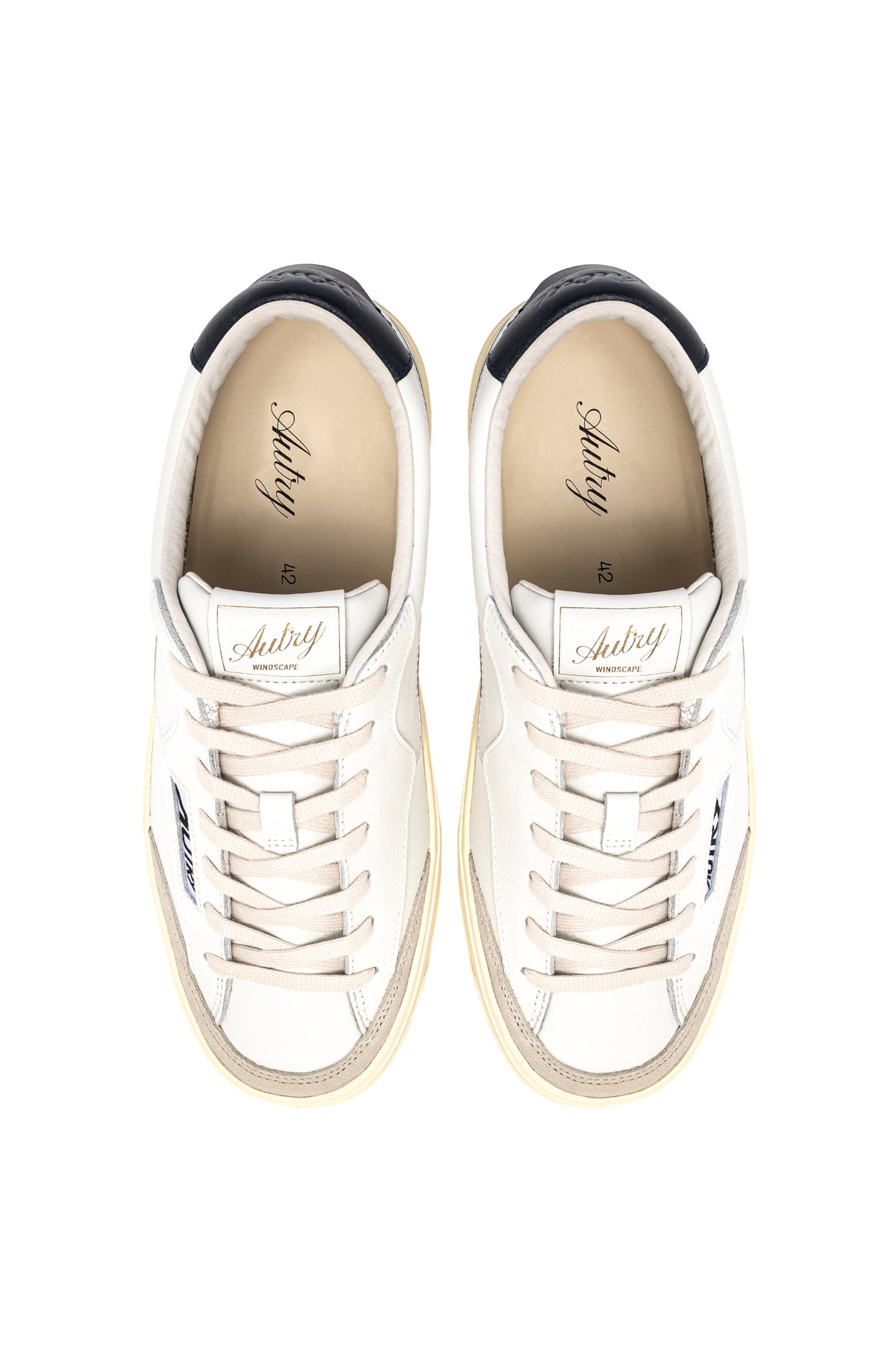 Autry Sneaker Windscape in pelle con talloncino blu SCLM UK05 WHT/SPACE