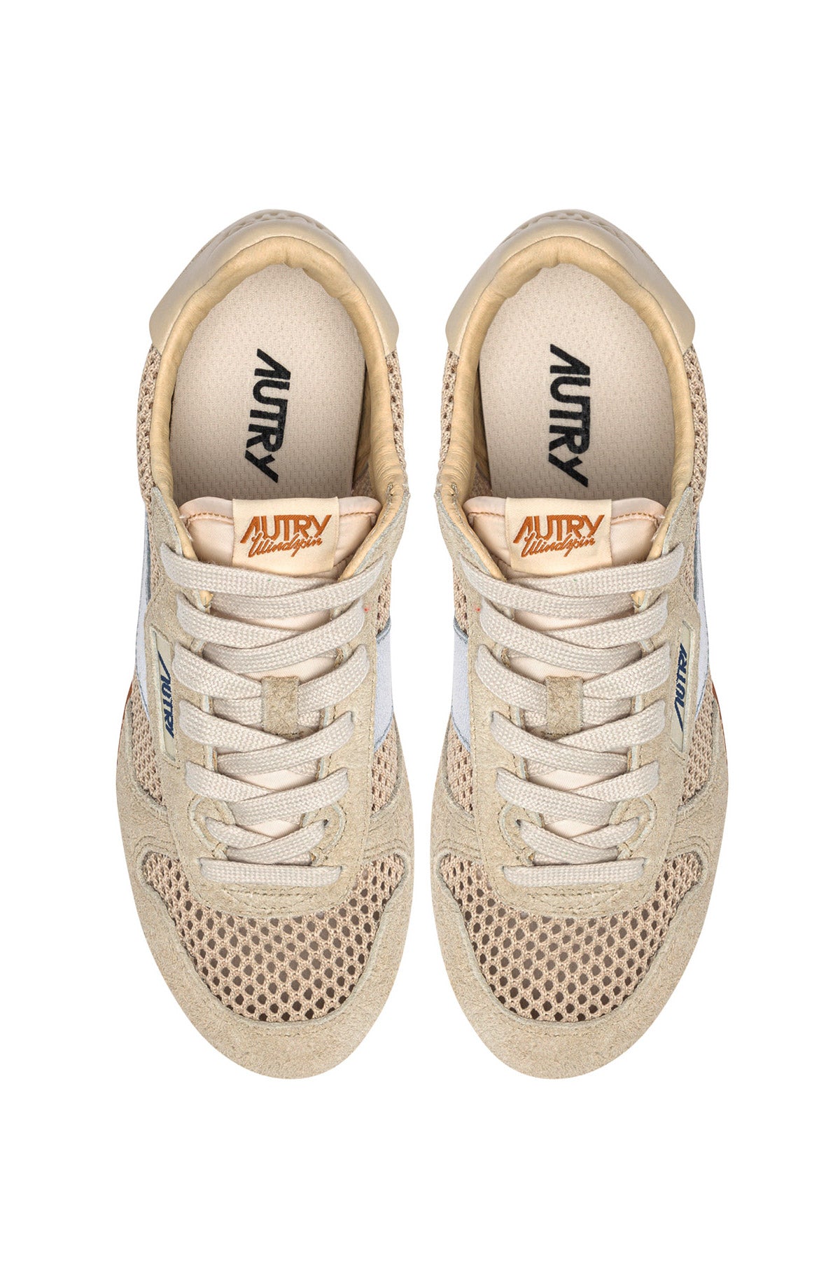 Autry Sneaker donna Windspin in camoscio con traforature WSLW KD06 SND/SILV