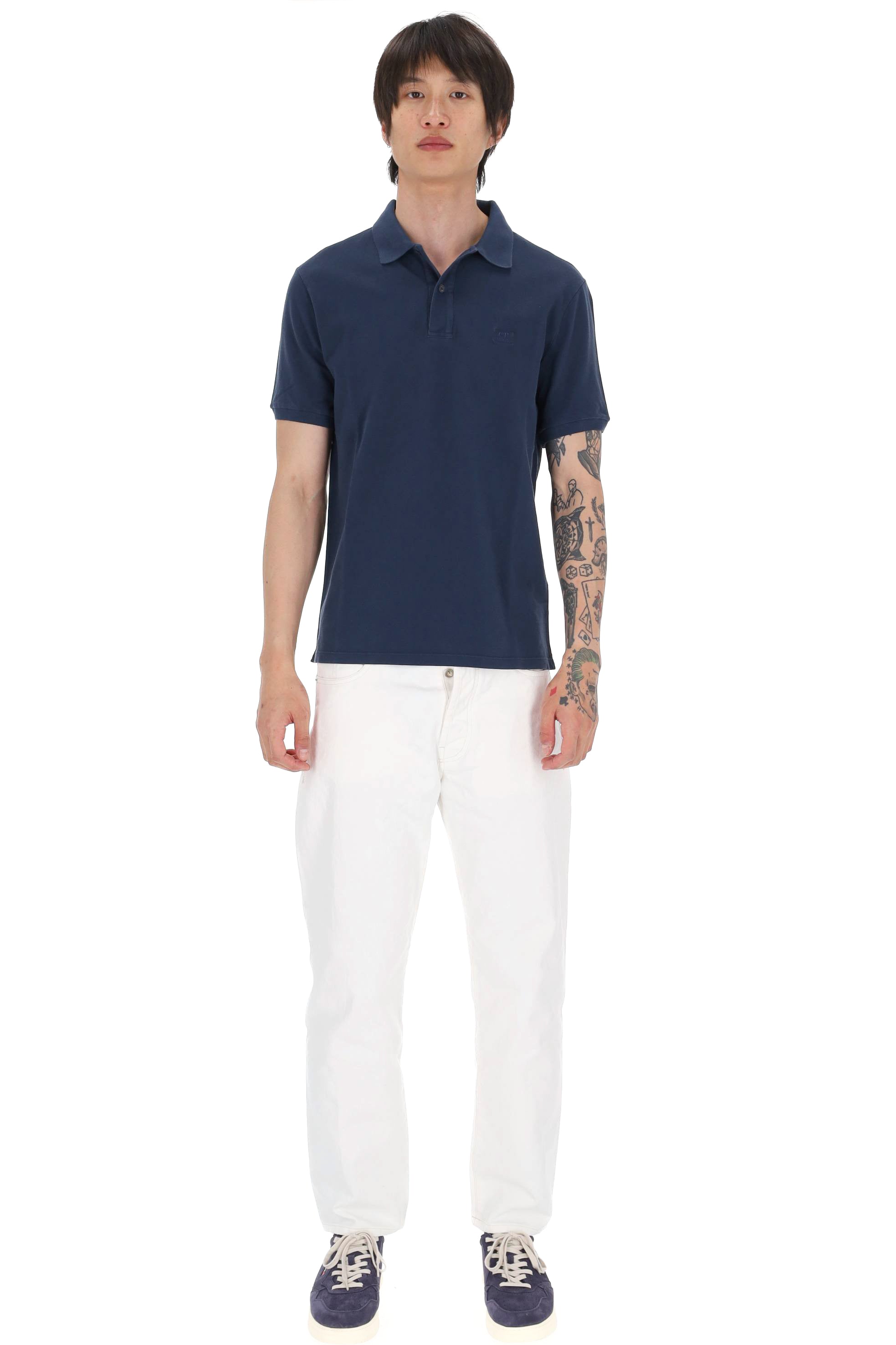 CP Company Polo in piquet di cotone 24/1 MPL176A00 5527S/2 889